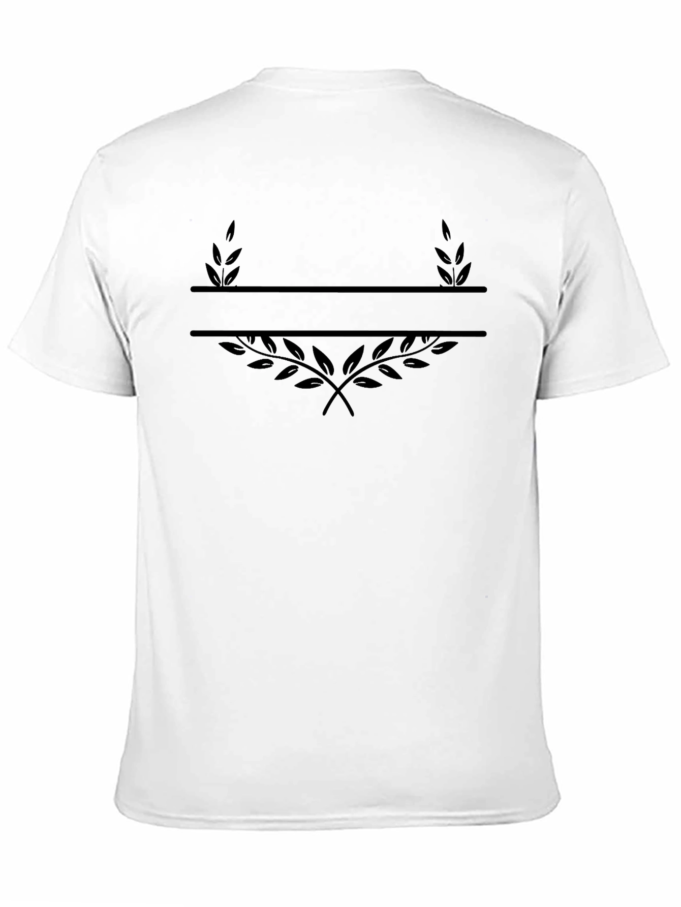 Monogram Laurel Wreath Black T-Shirt
