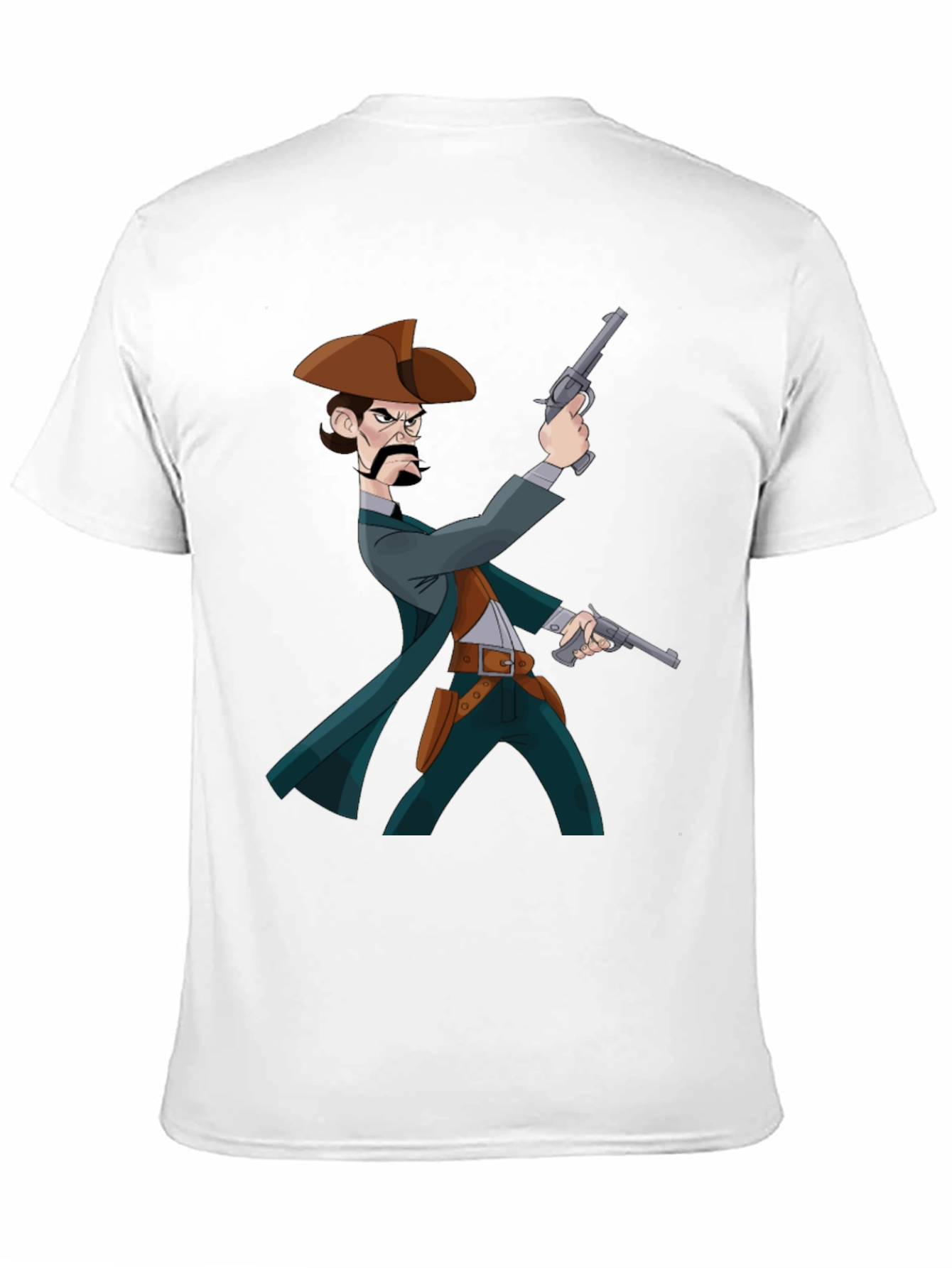 Cartoon Cowboy T-Shirt - Black Graphic Tee