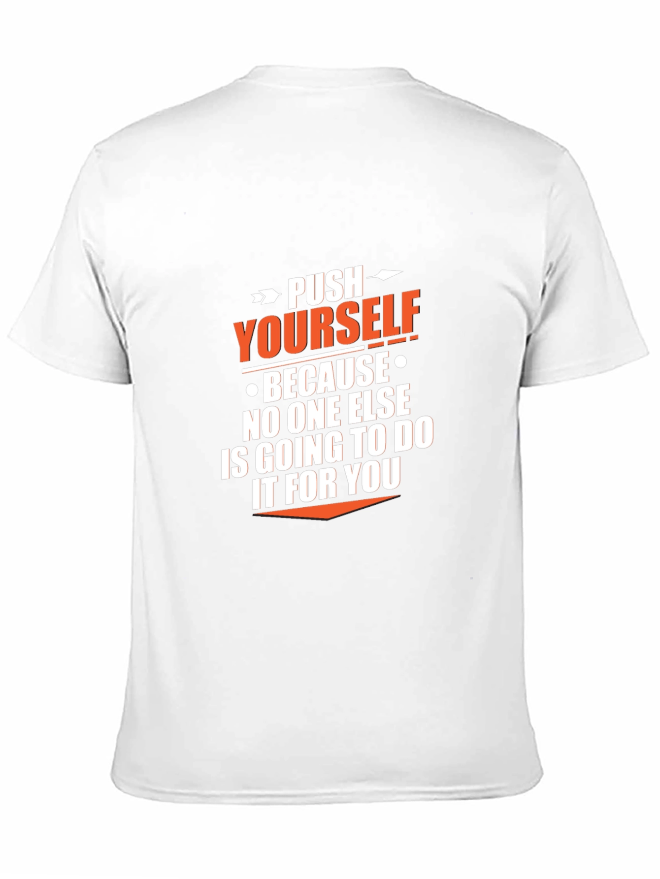 Push Yourself Graphic Tee - Motivational Black T-Shirt