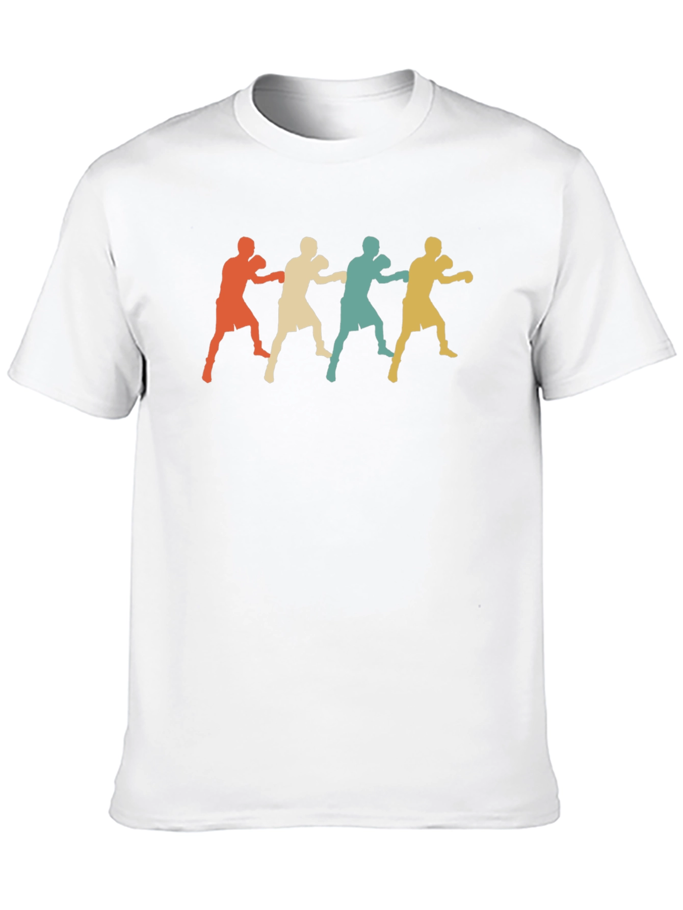 Retro Boxer Silhouette Graphic Tee - Black