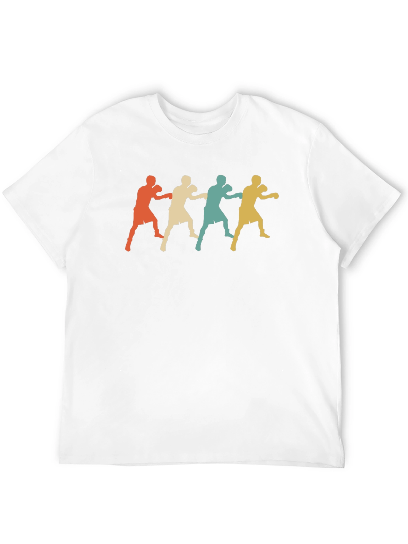 Retro Boxer Silhouette Graphic Tee - Black