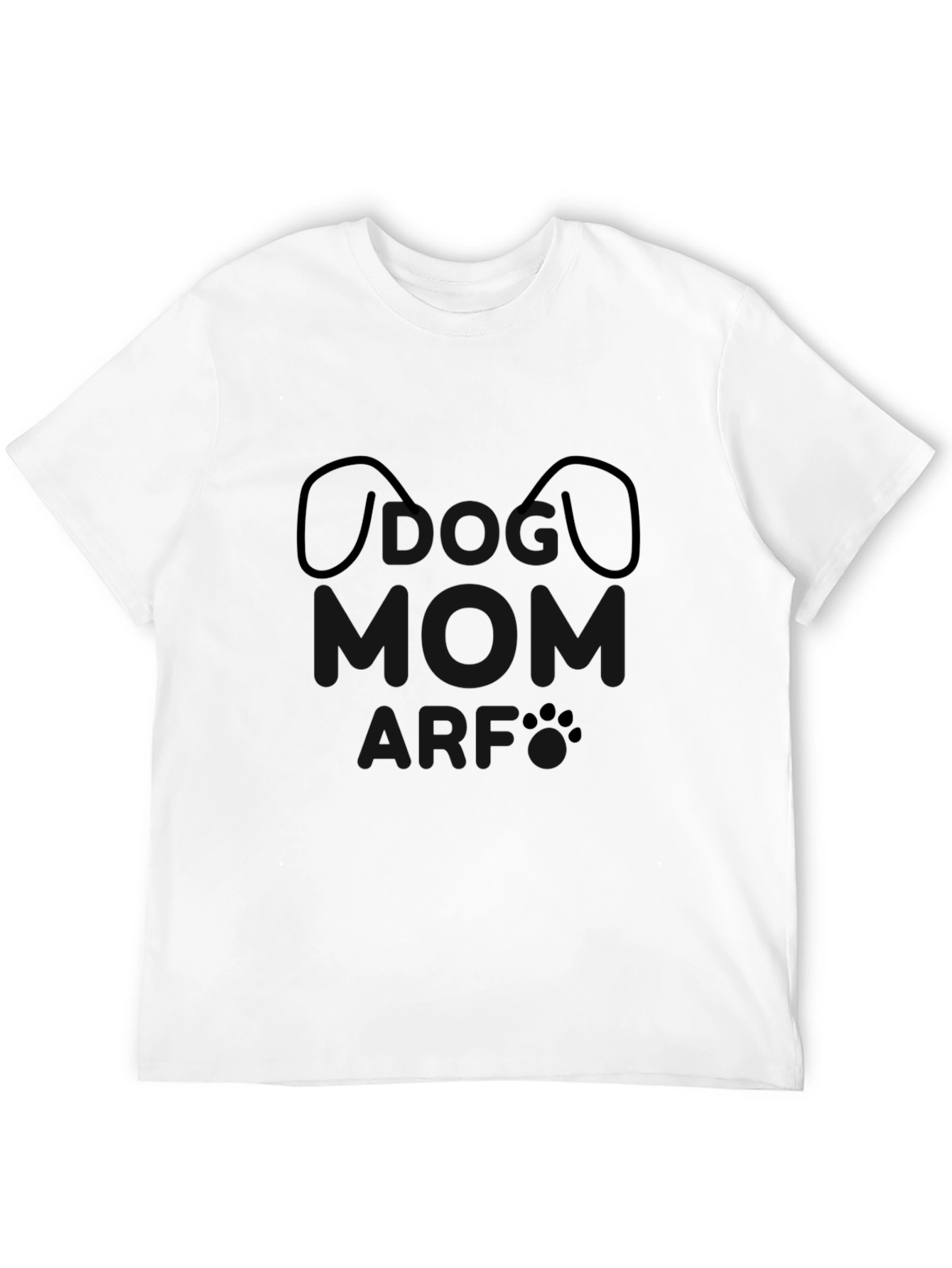 Dog Mom Graphic T-Shirt - Black Casual Tee
