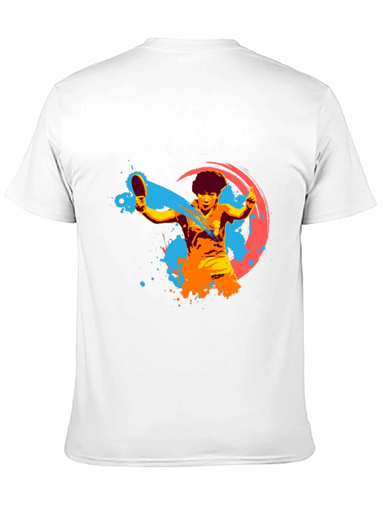 Table Tennis Player Graphic Tee - Black