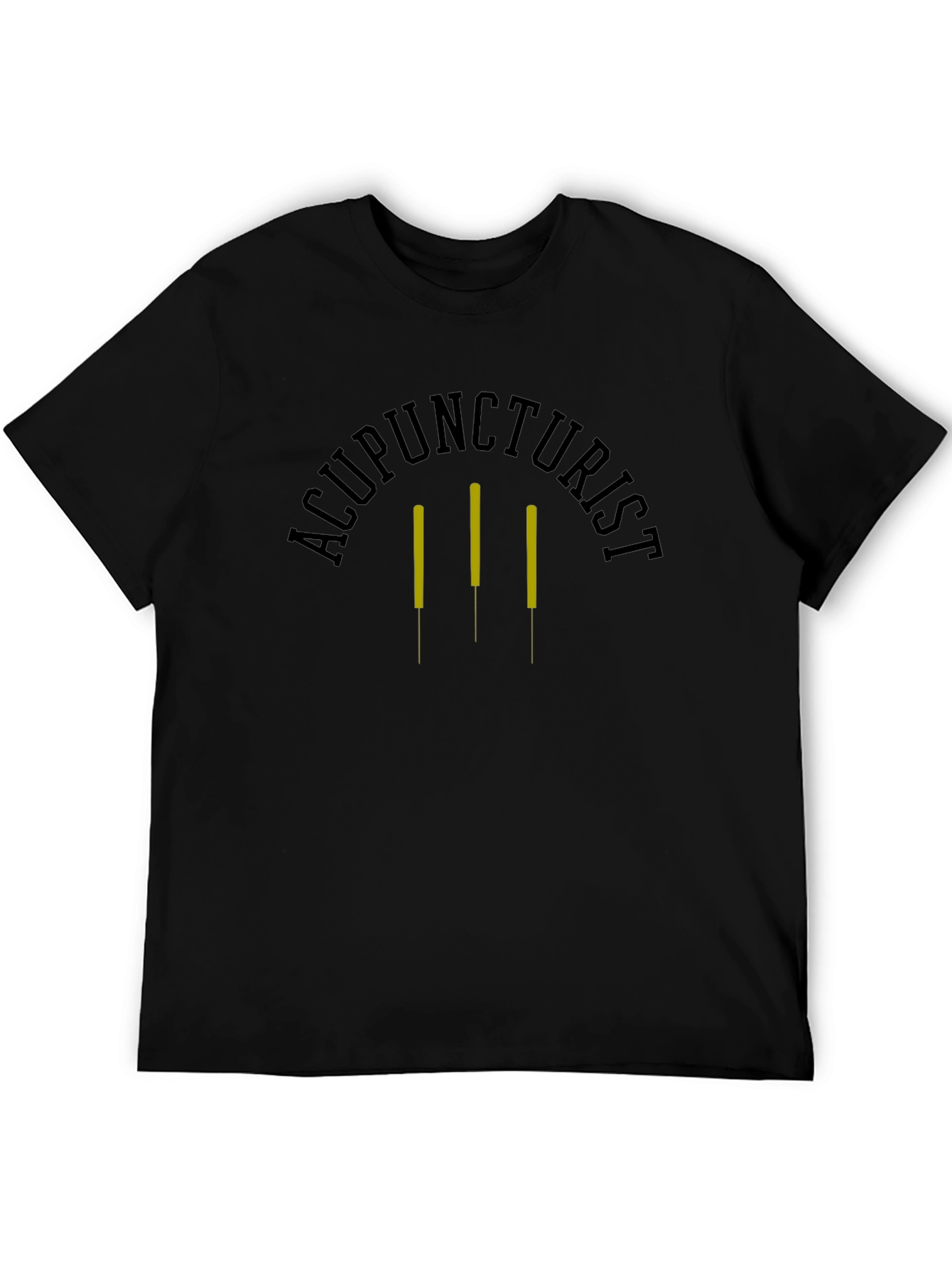 Acupuncturist Graphic Tee - Black Cotton T-Shirt