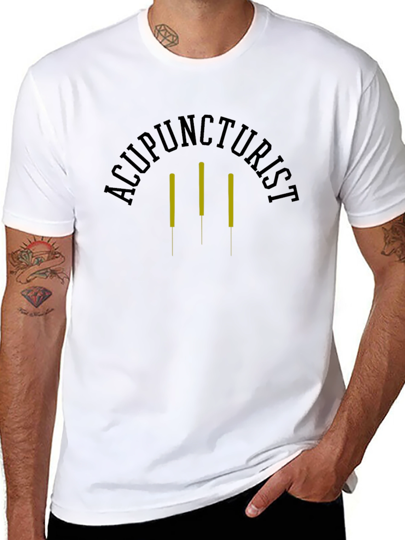 Acupuncturist Graphic Tee - Black Cotton T-Shirt