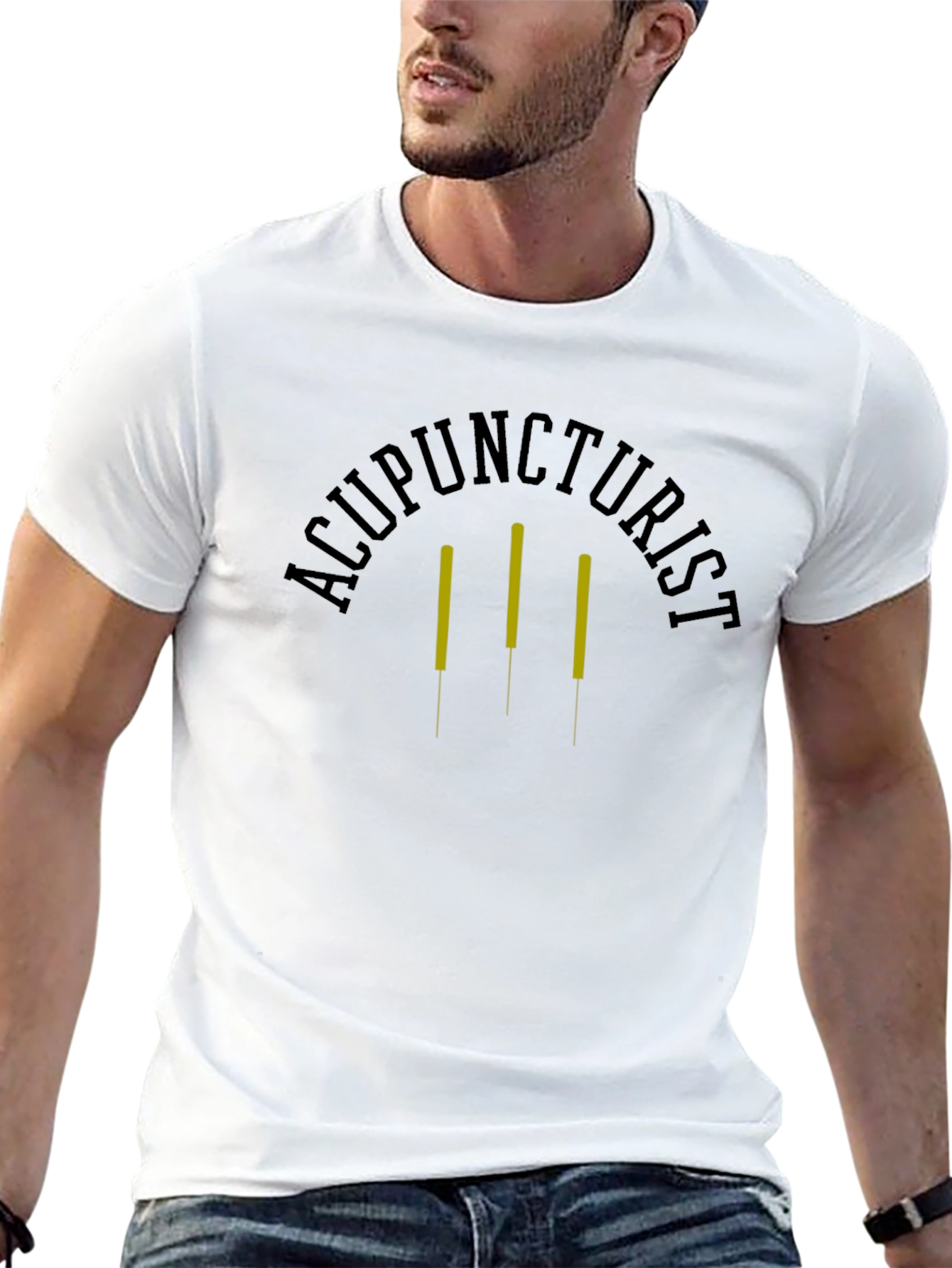 Acupuncturist Graphic Tee - Black Cotton T-Shirt