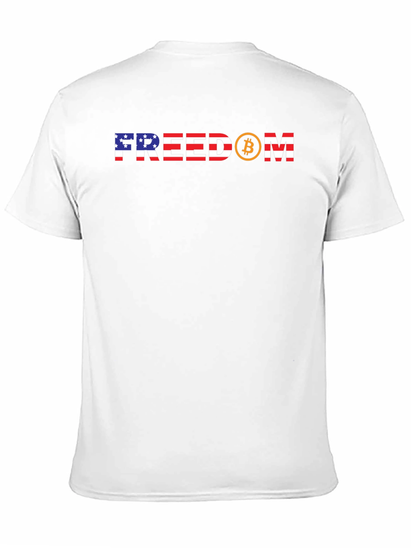 Freedom Bitcoin USA Flag Graphic Tee