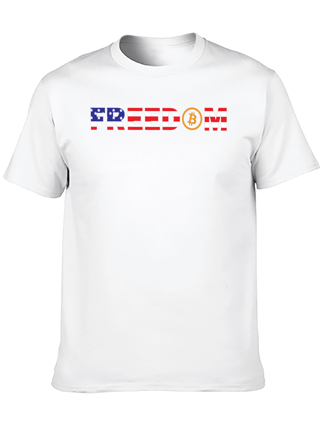 Freedom Bitcoin USA Flag Graphic Tee