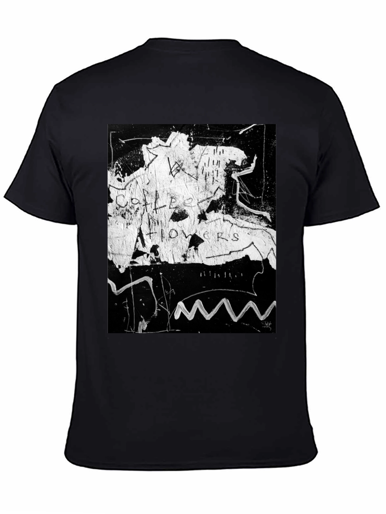 Abstract Art Tee: Coffee Flowers Graphic Print