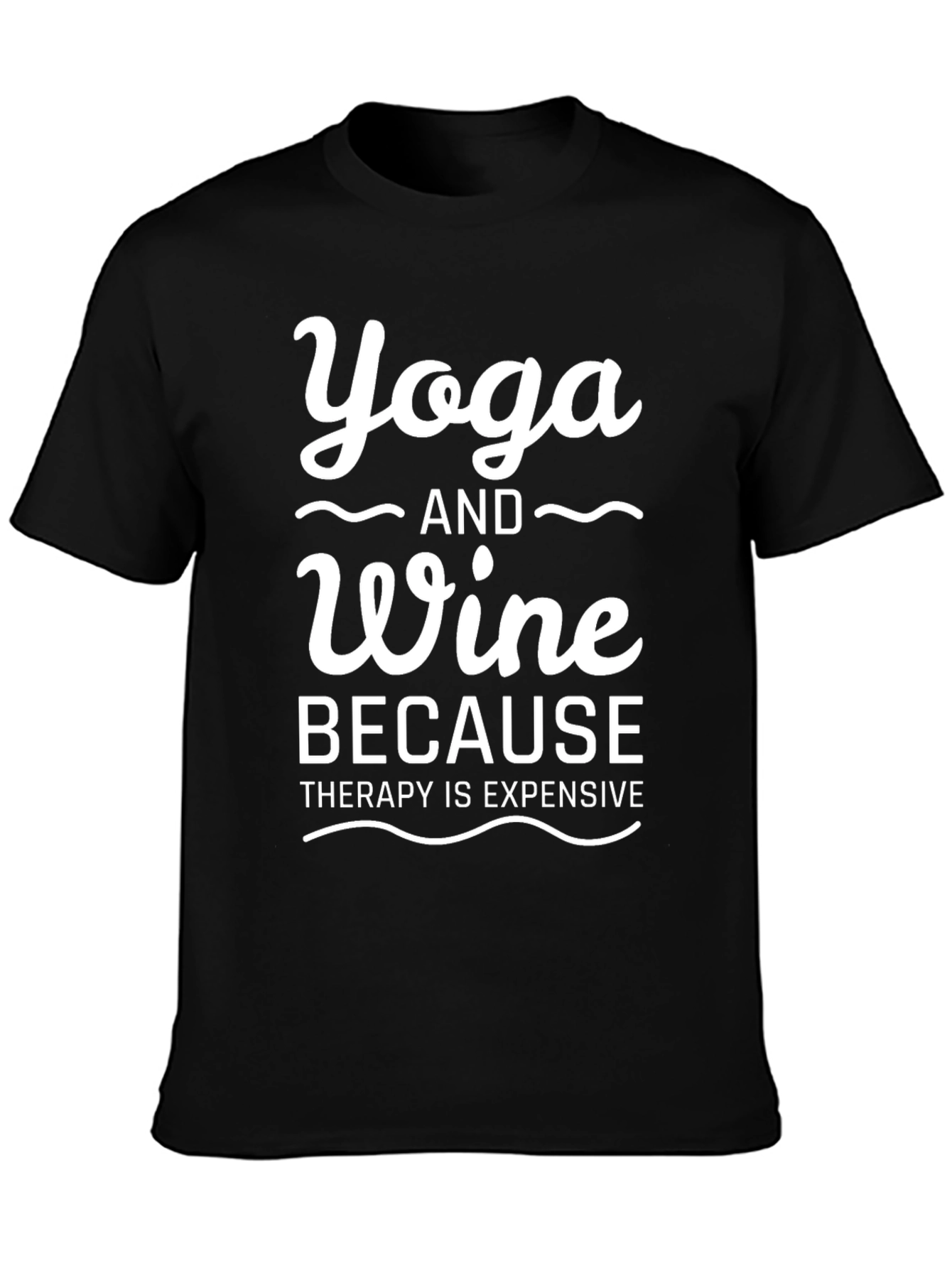 Yoga and Wine Funny Graphic T-Shirt