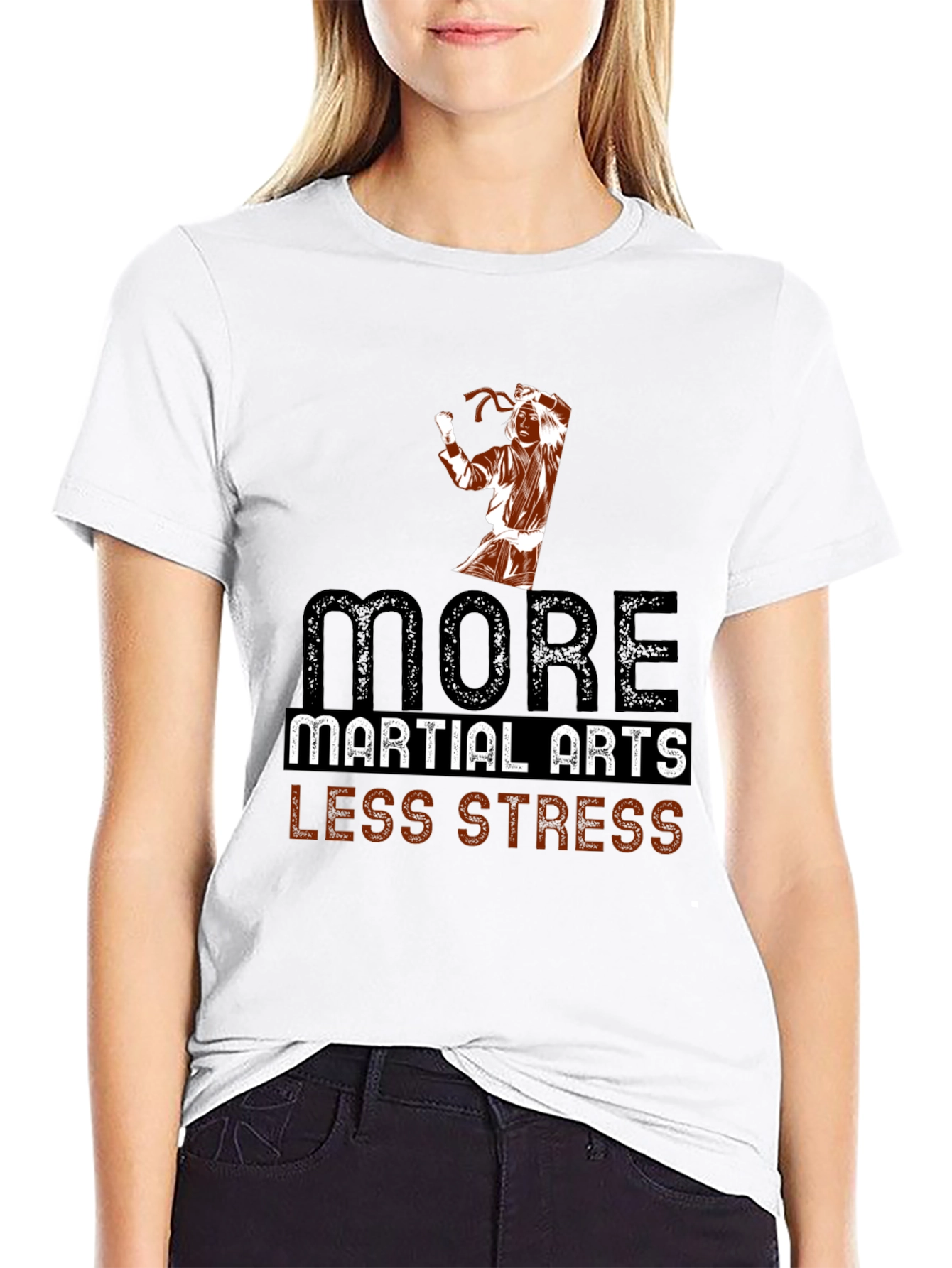 Martial Arts Less Stress Graphic T-Shirt