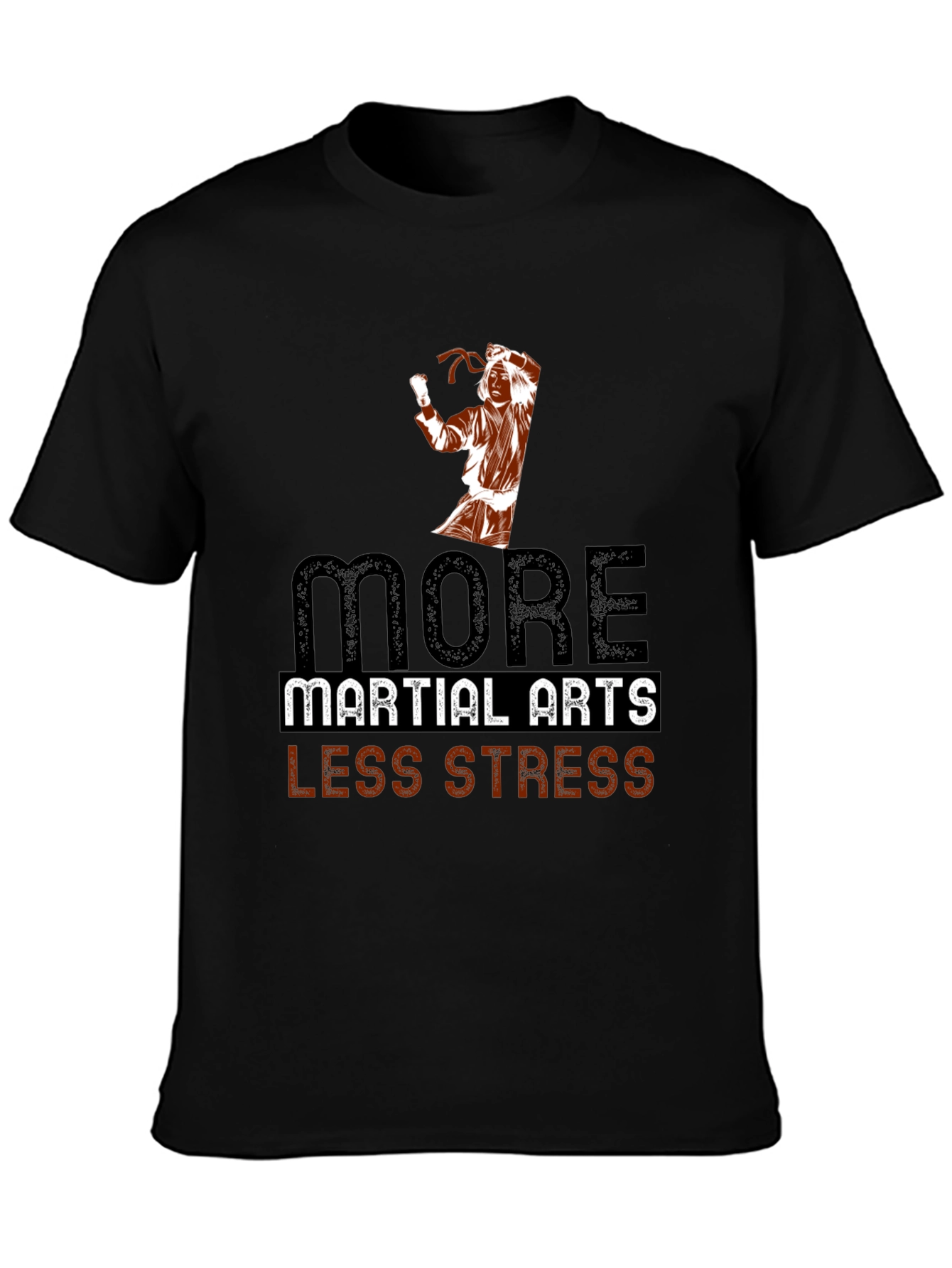 Martial Arts Less Stress Graphic T-Shirt