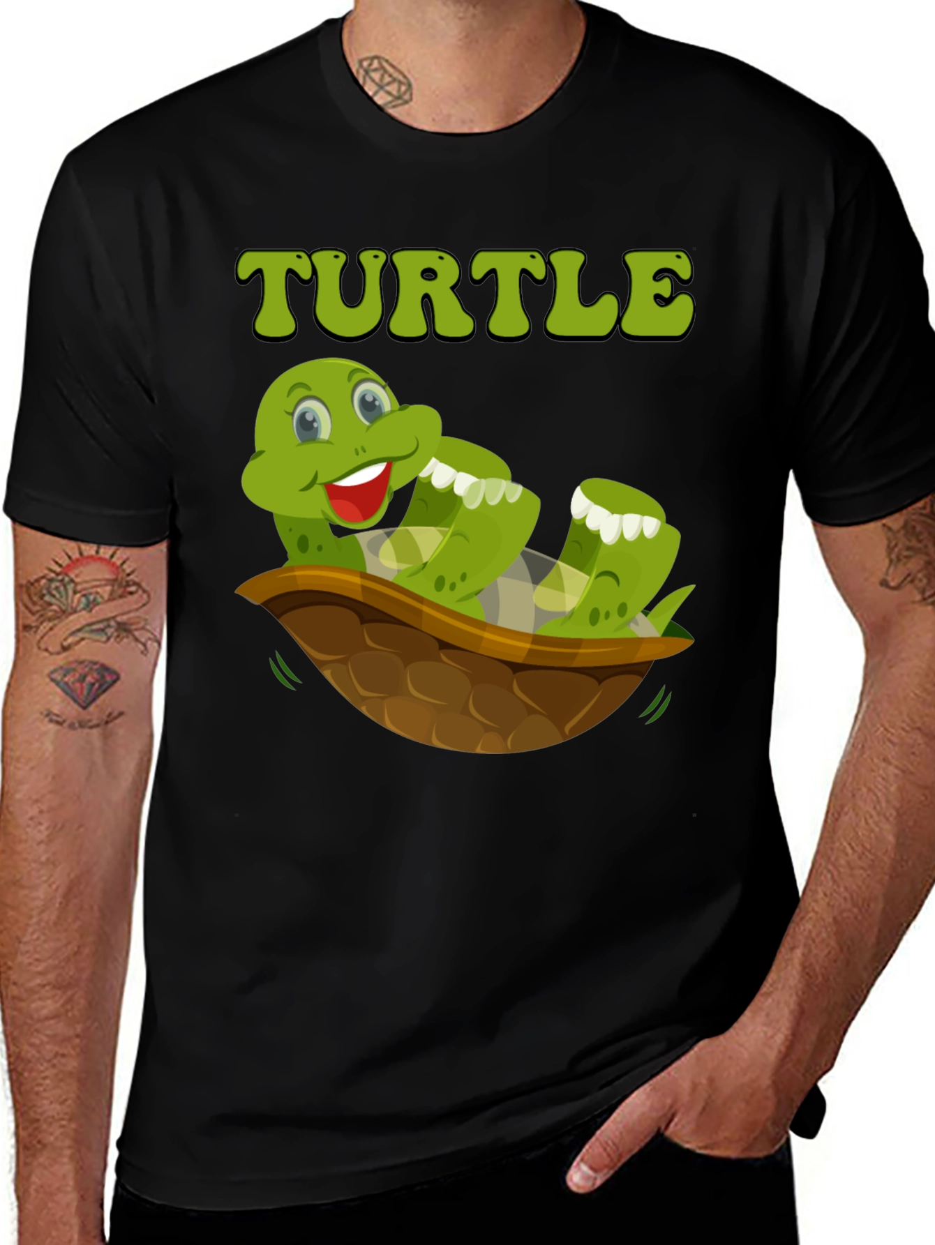 Funny Turtle T-Shirt - Cartoon Graphic Tee
