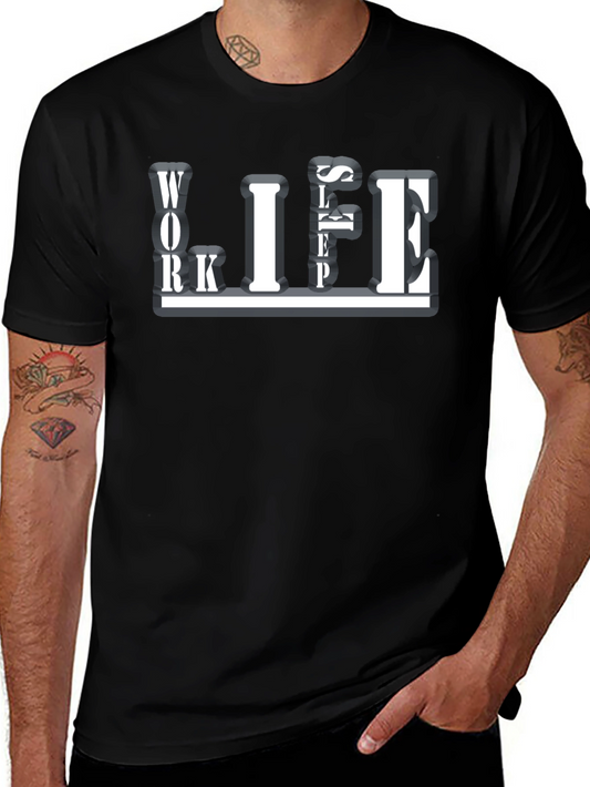 Work Life Sleep Graphic T-Shirt