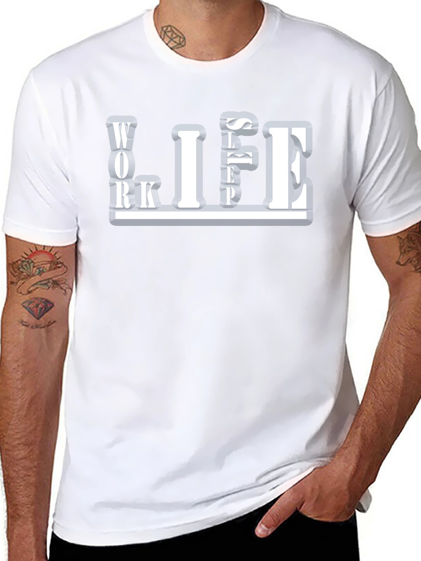 Work Life Sleep Graphic T-Shirt
