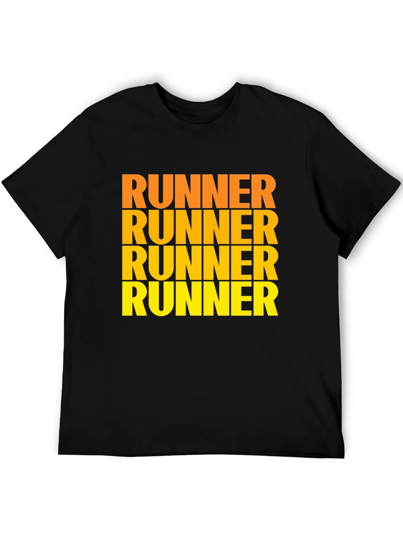 Runner Text Graphic Black T-Shirt