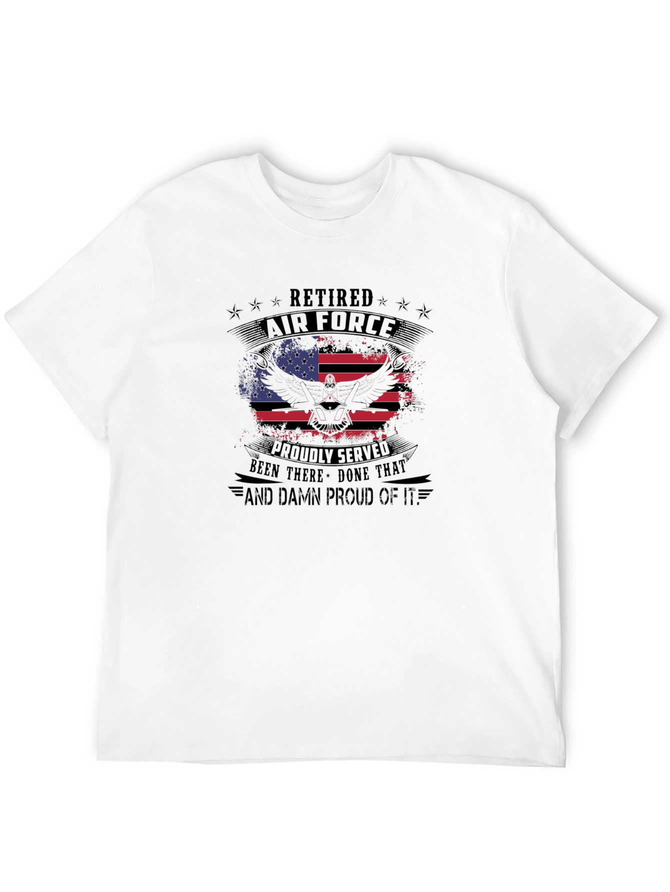 Retired Air Force T-Shirt - Patriotic Design