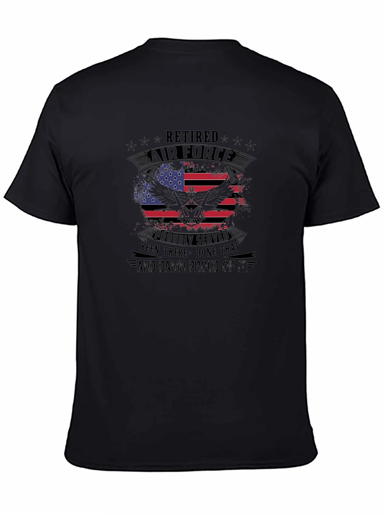 Retired Air Force T-Shirt - Patriotic Design