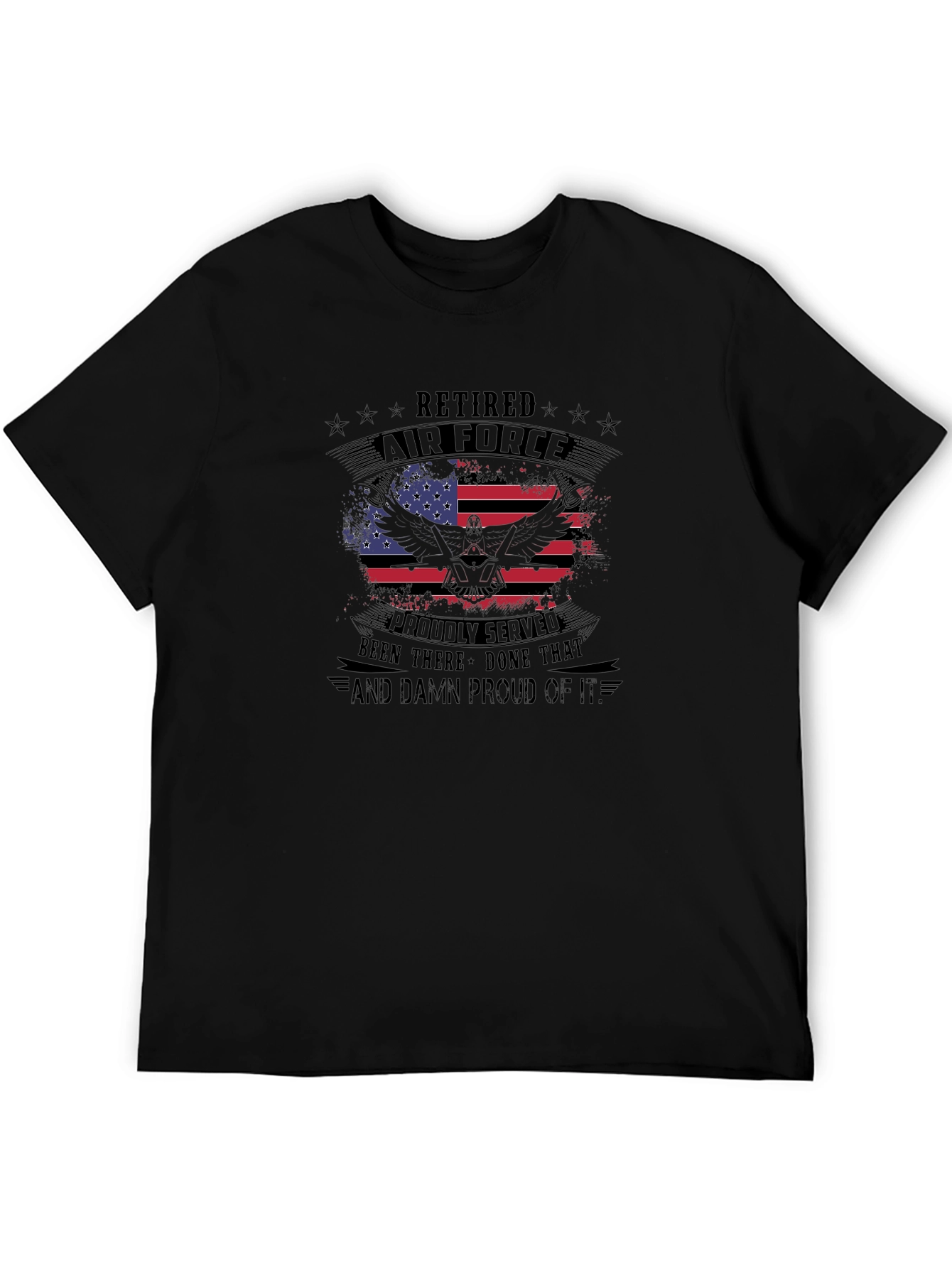 Retired Air Force T-Shirt - Patriotic Design