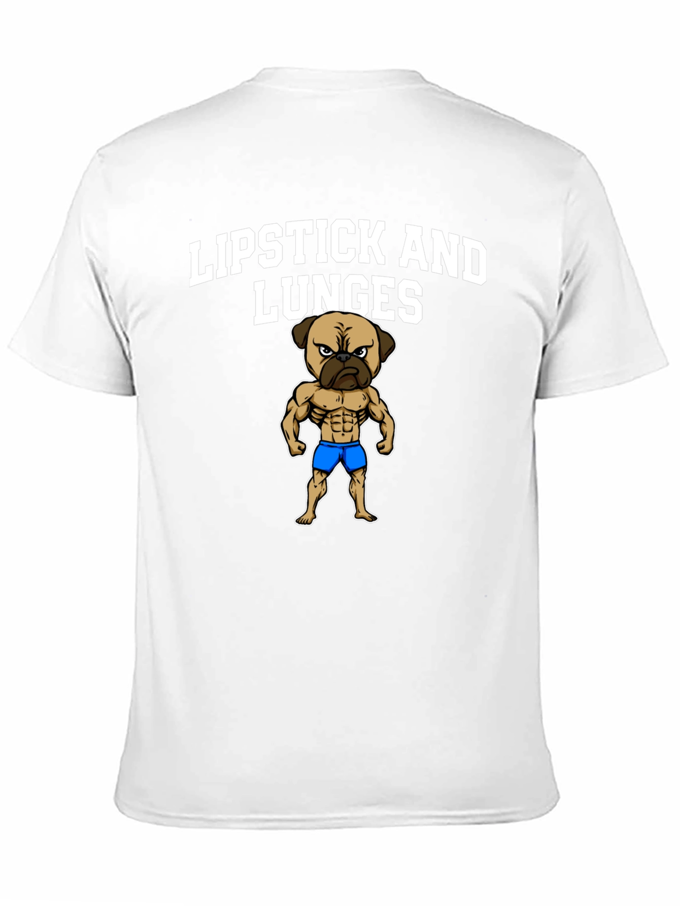 Lipstick and Lunges Pug Graphic Tee