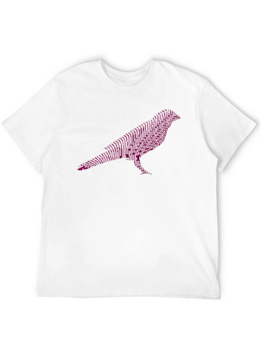 Abstract Crow Graphic Tee - Modern Mens T-Shirt