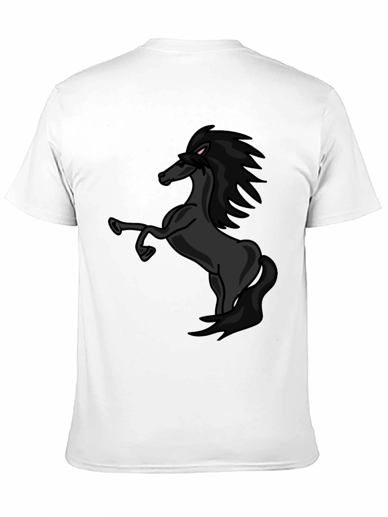 Black Horse Graphic Tee - Stylish Mens T-Shirt