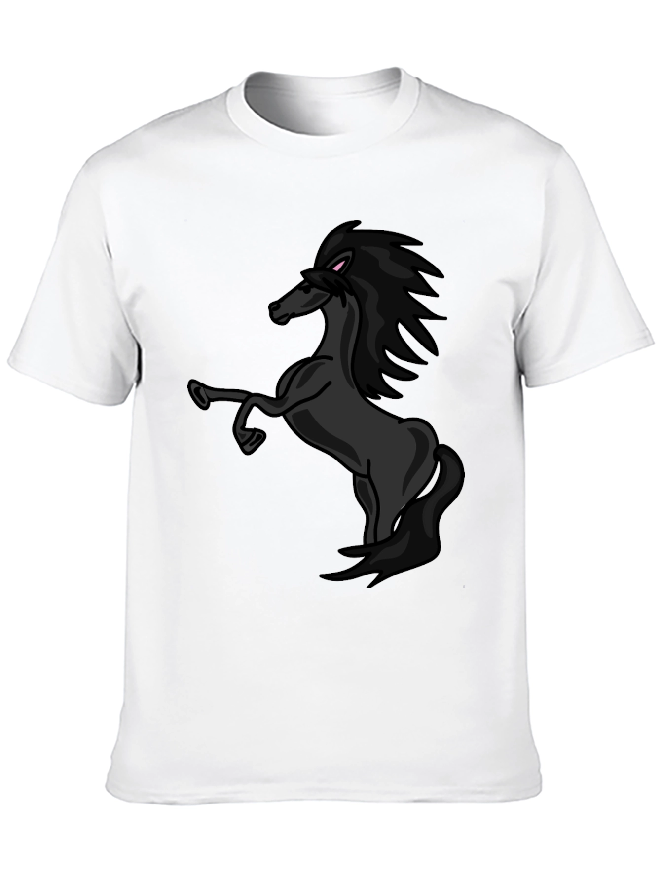 Black Horse Graphic Tee - Stylish Mens T-Shirt