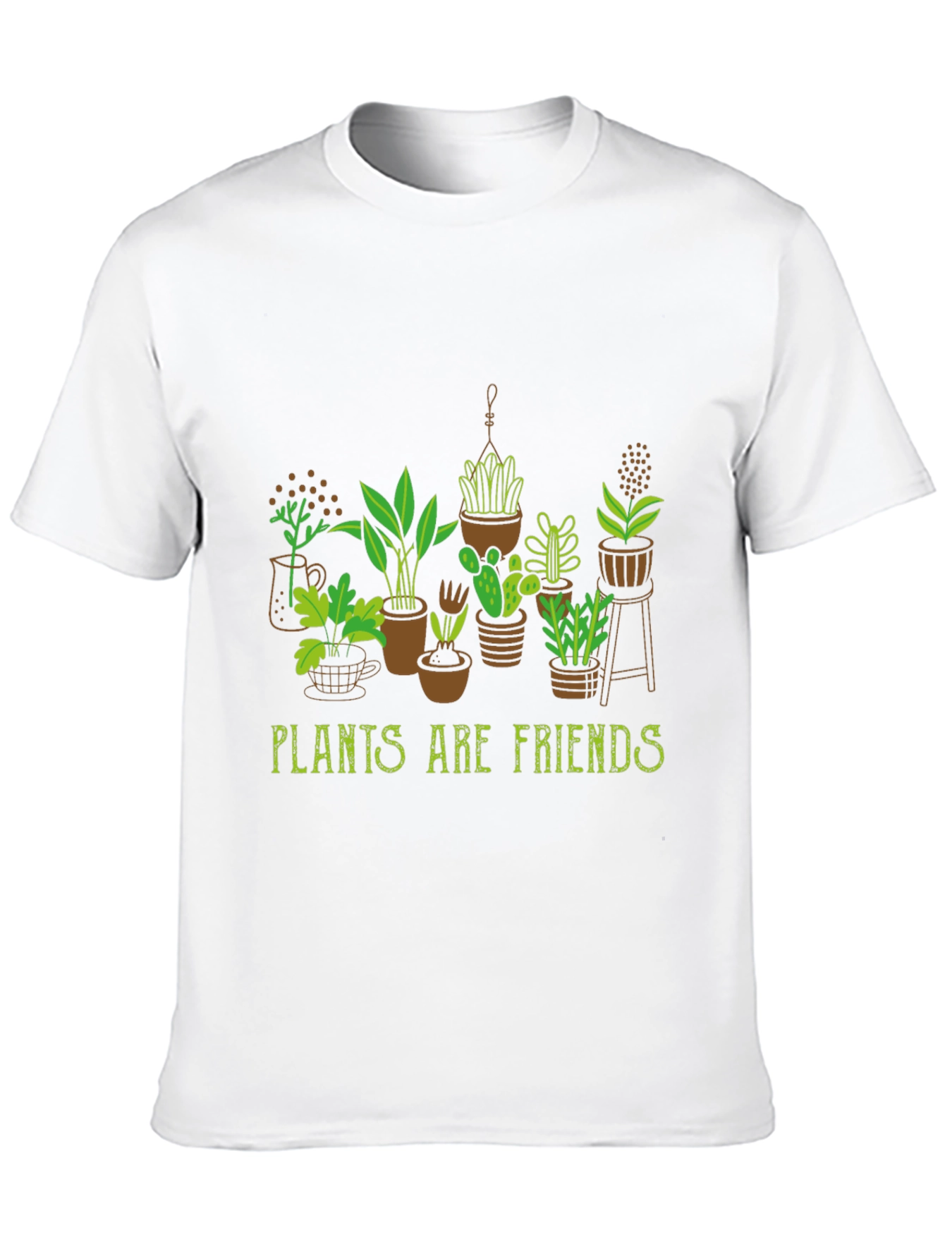 Plants Are Friends T-Shirt - Black Cotton Tee