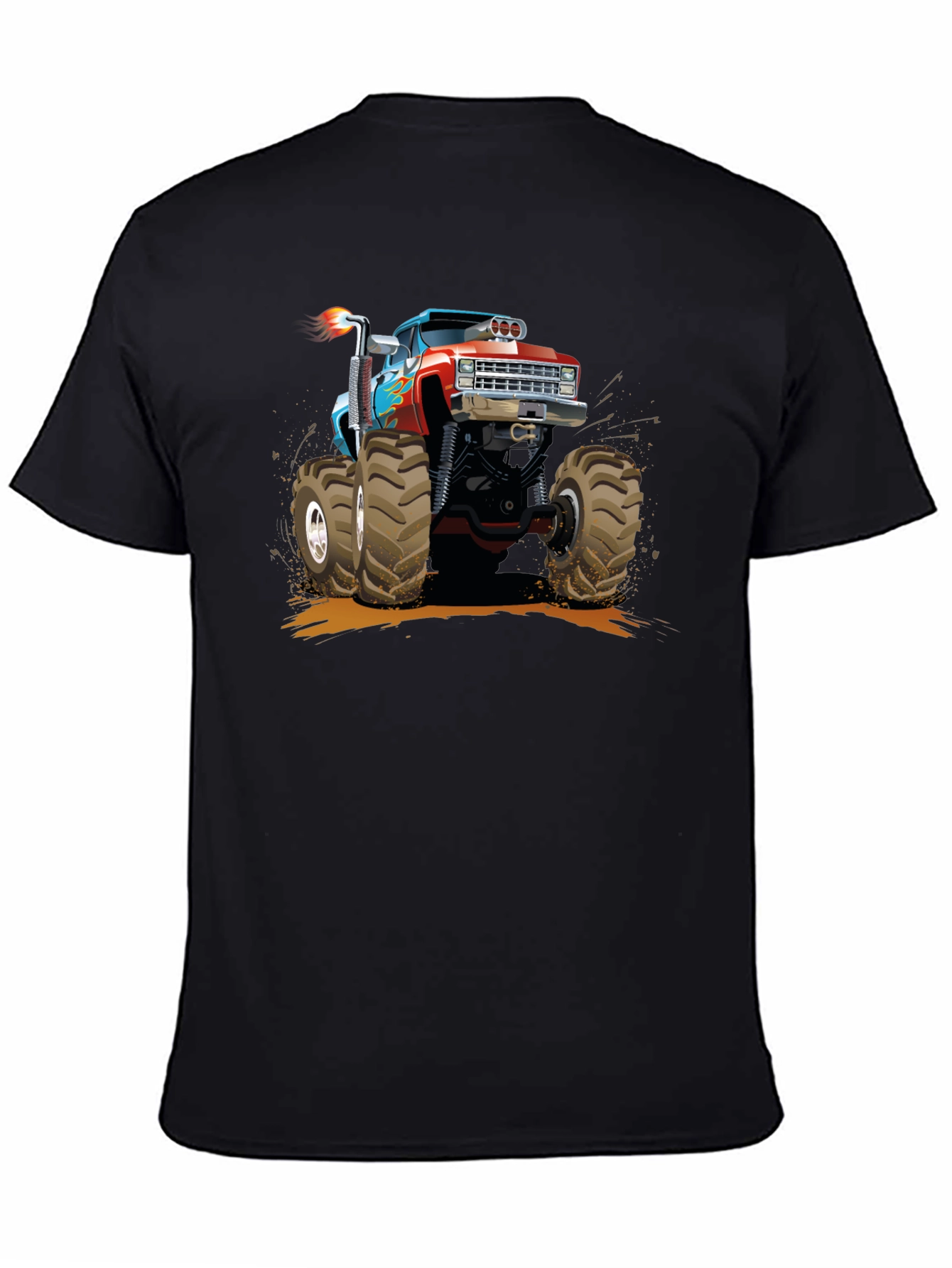 Monster Truck Graphic Tee - Black Cotton T-Shirt