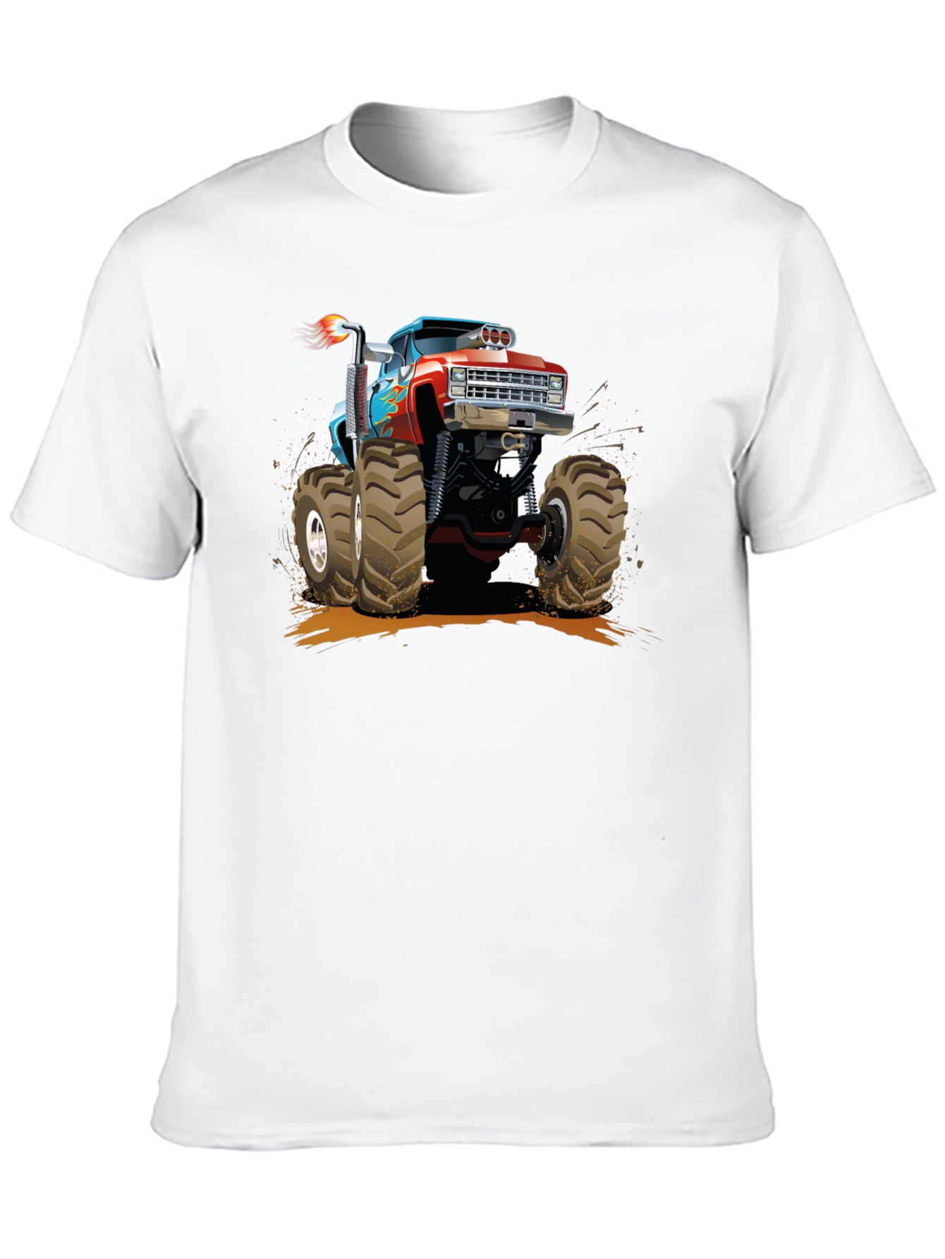 Monster Truck Graphic Tee - Black Cotton T-Shirt