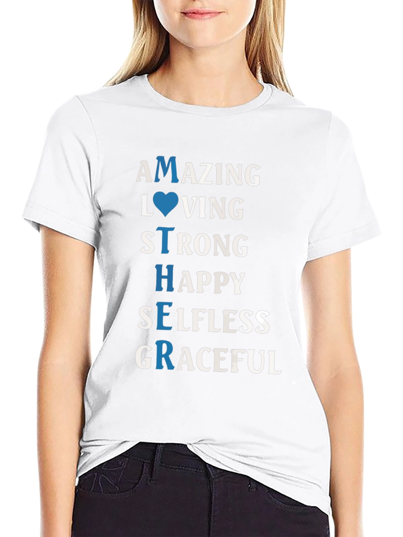 Mother Definition Graphic T-Shirt - Amazing Loving Strong