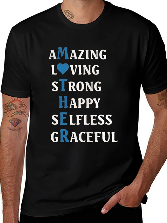 Mother Definition Graphic T-Shirt - Amazing Loving Strong