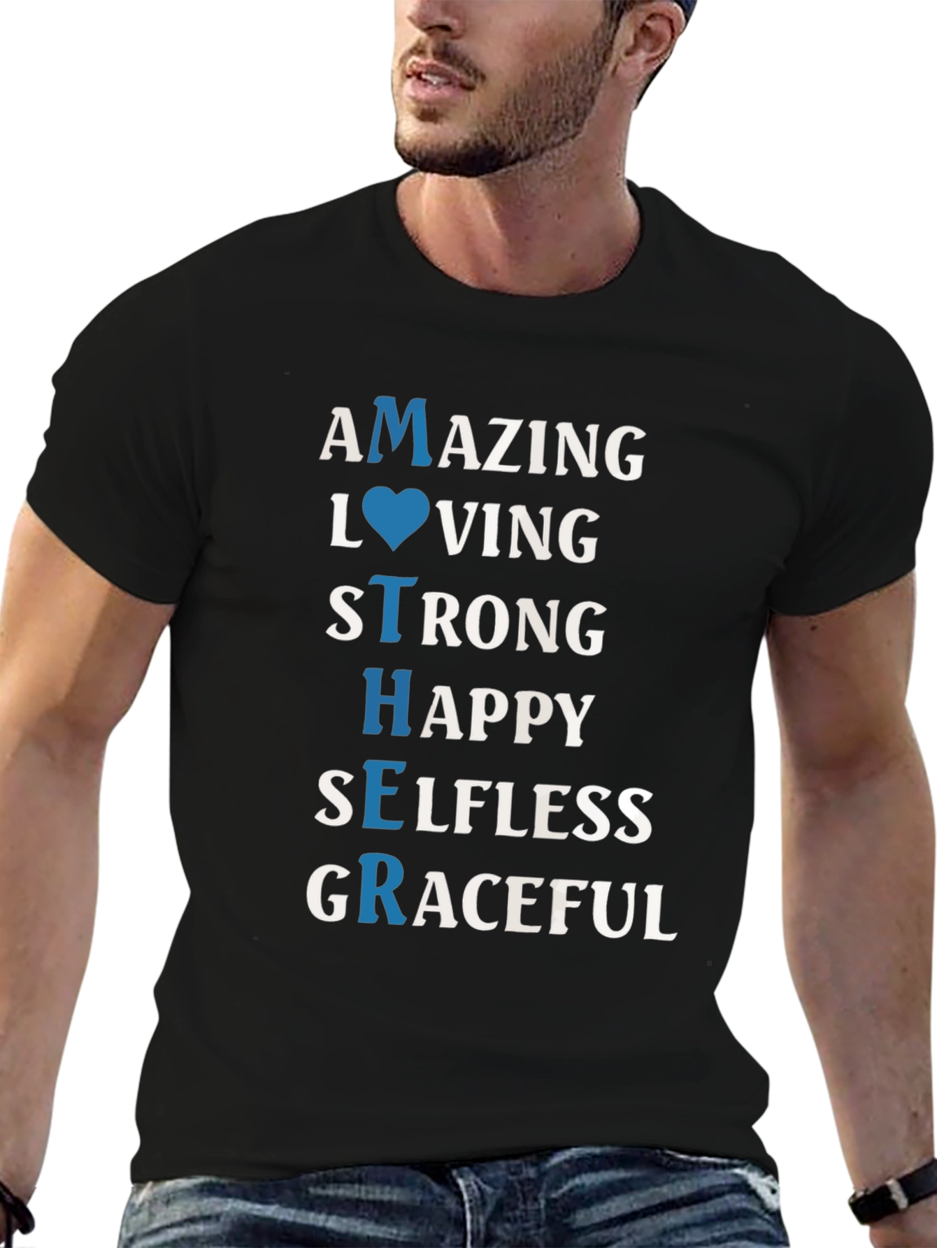 Mother Definition Graphic T-Shirt - Amazing Loving Strong