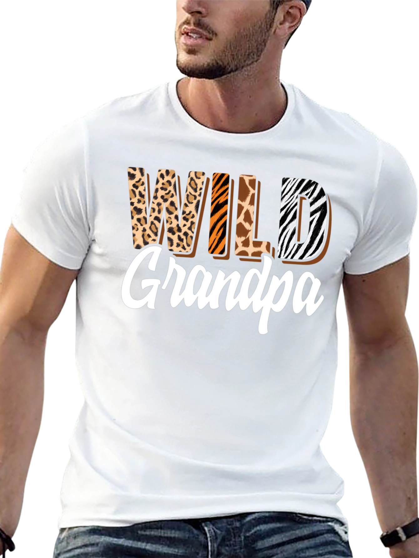 Wild Grandpa Animal Print T-Shirt