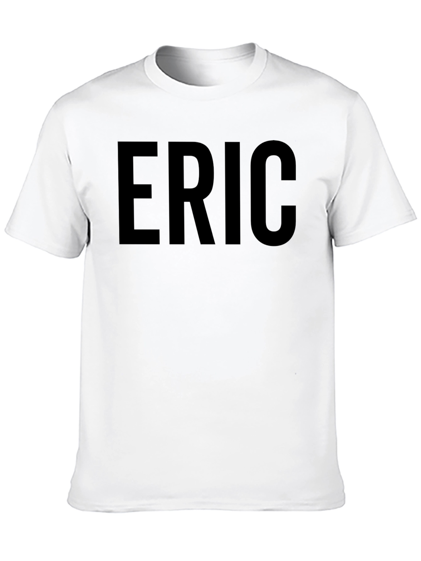 Mens Black ERIC Graphic Crew Neck T-Shirt