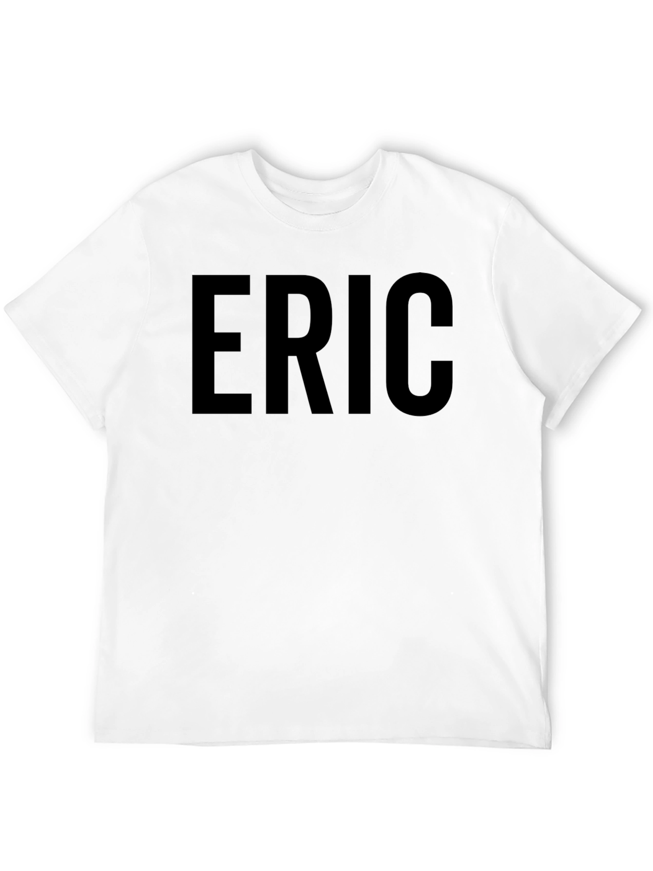 Mens Black ERIC Graphic Crew Neck T-Shirt