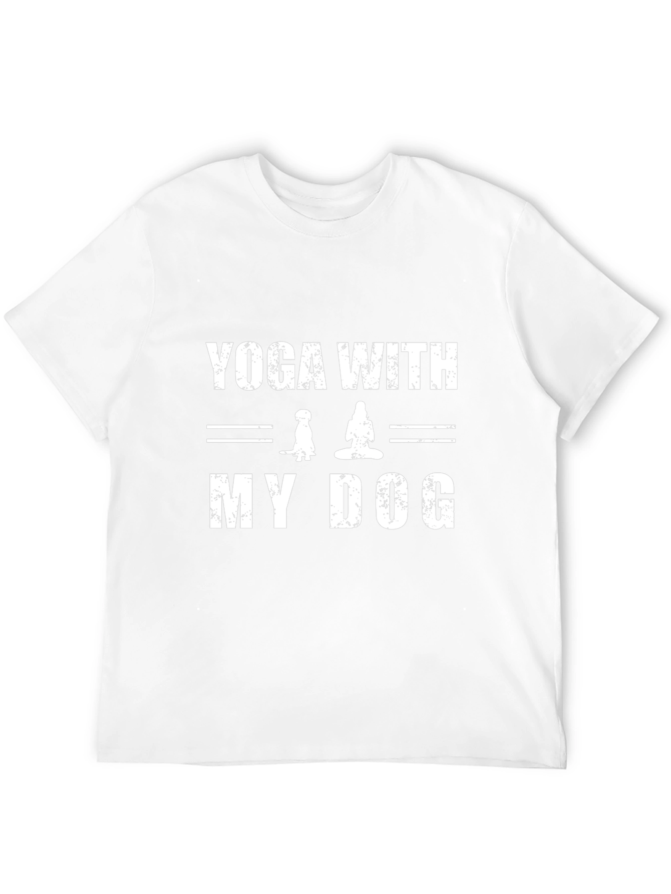 Yoga With My Dog Black T-Shirt