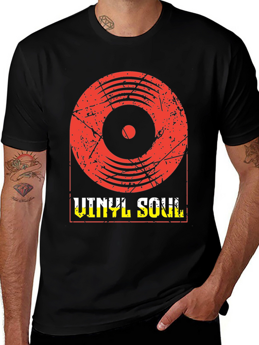 Vinyl Soul Graphic T-Shirt - Retro Music Tee