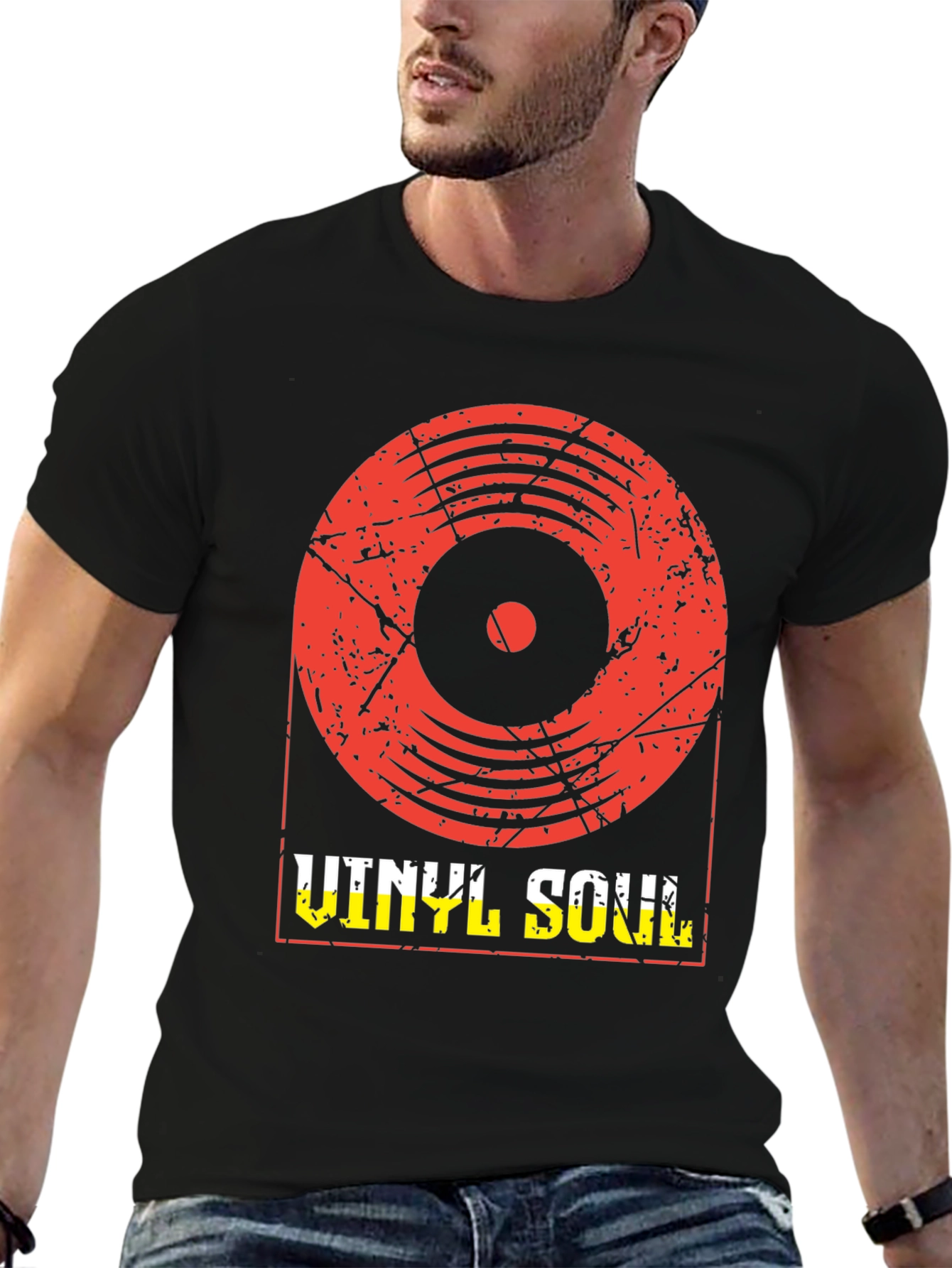 Vinyl Soul Graphic T-Shirt - Retro Music Tee