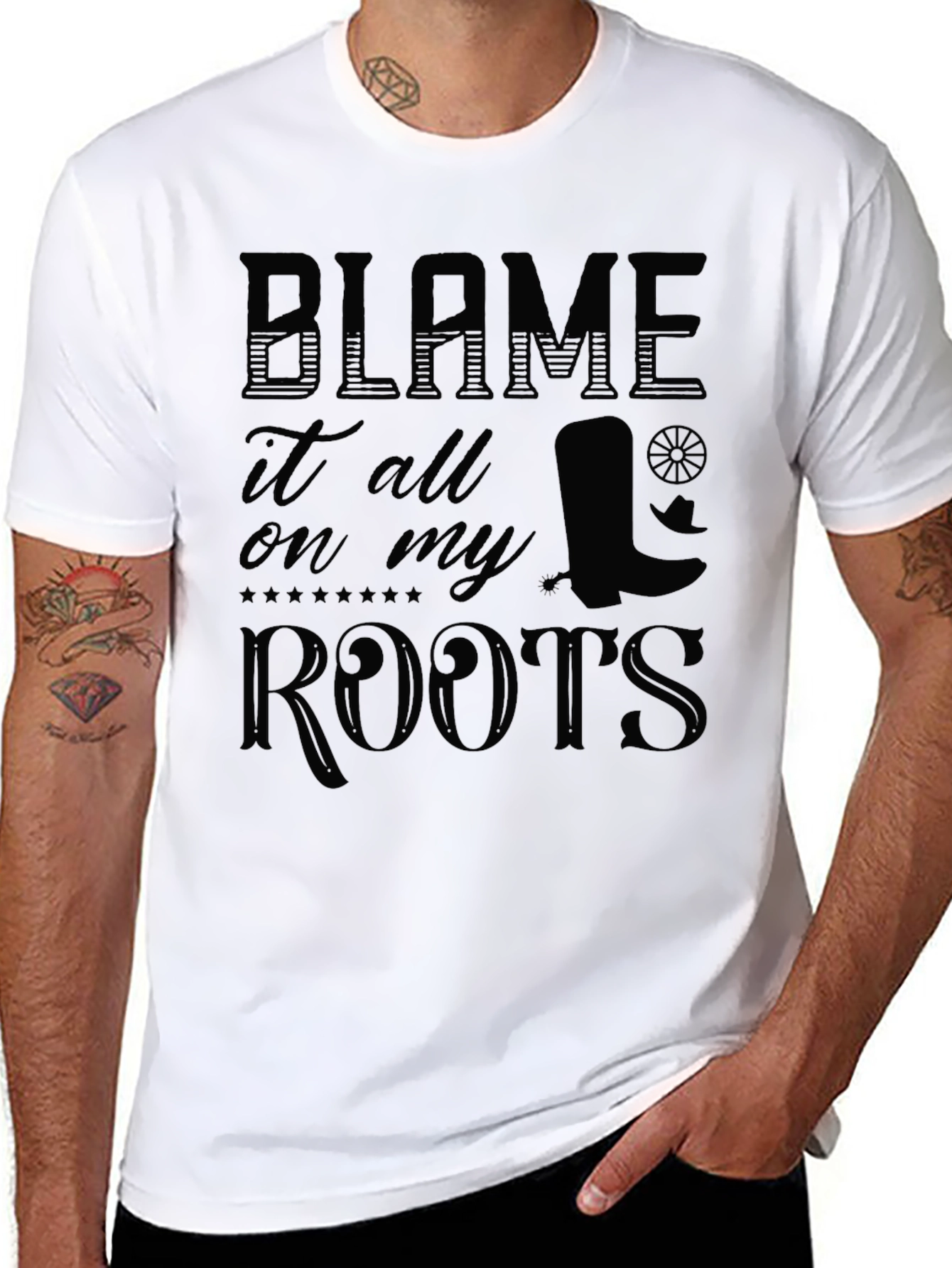 Blame It On My Roots Graphic T-Shirt