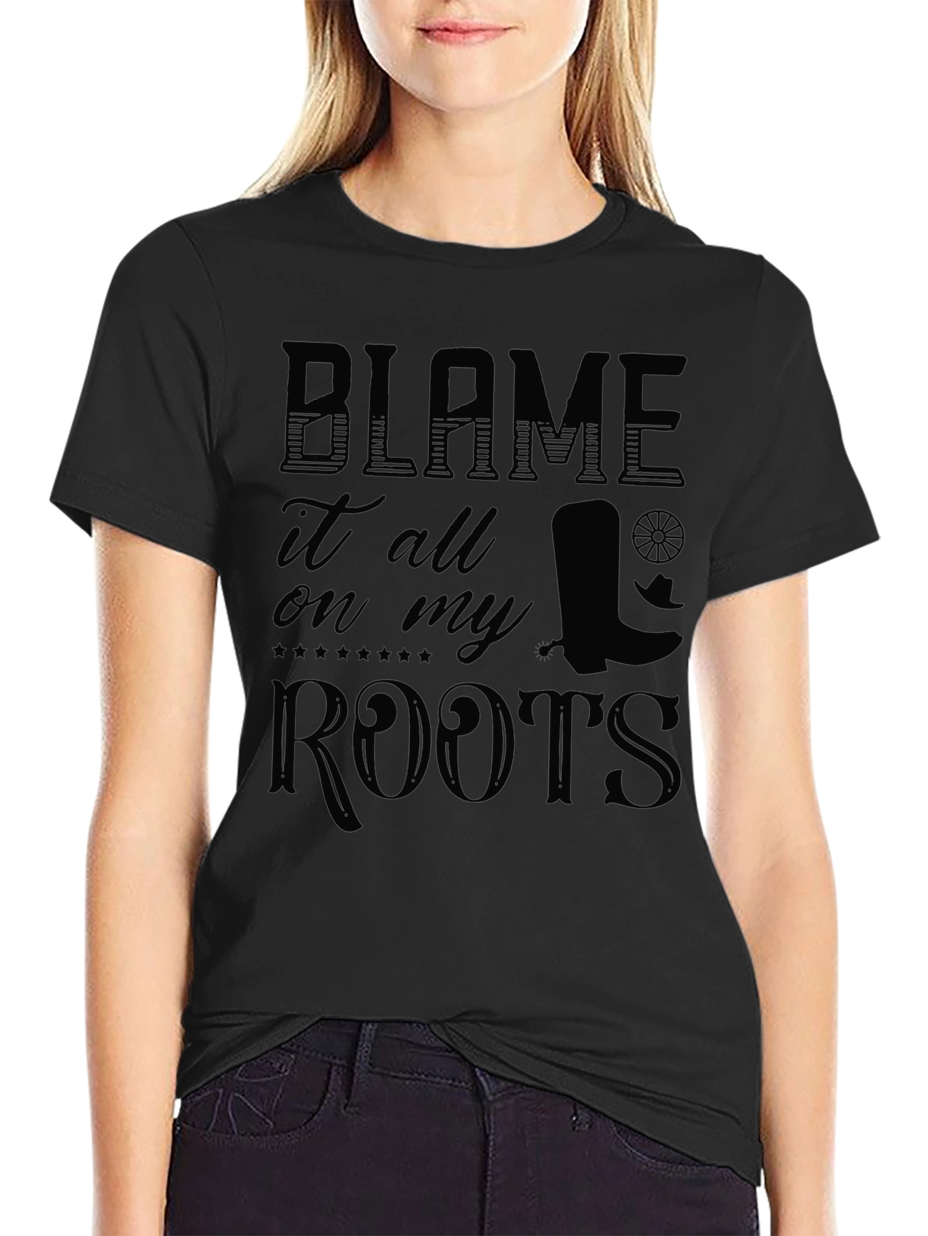 Blame It On My Roots Graphic T-Shirt