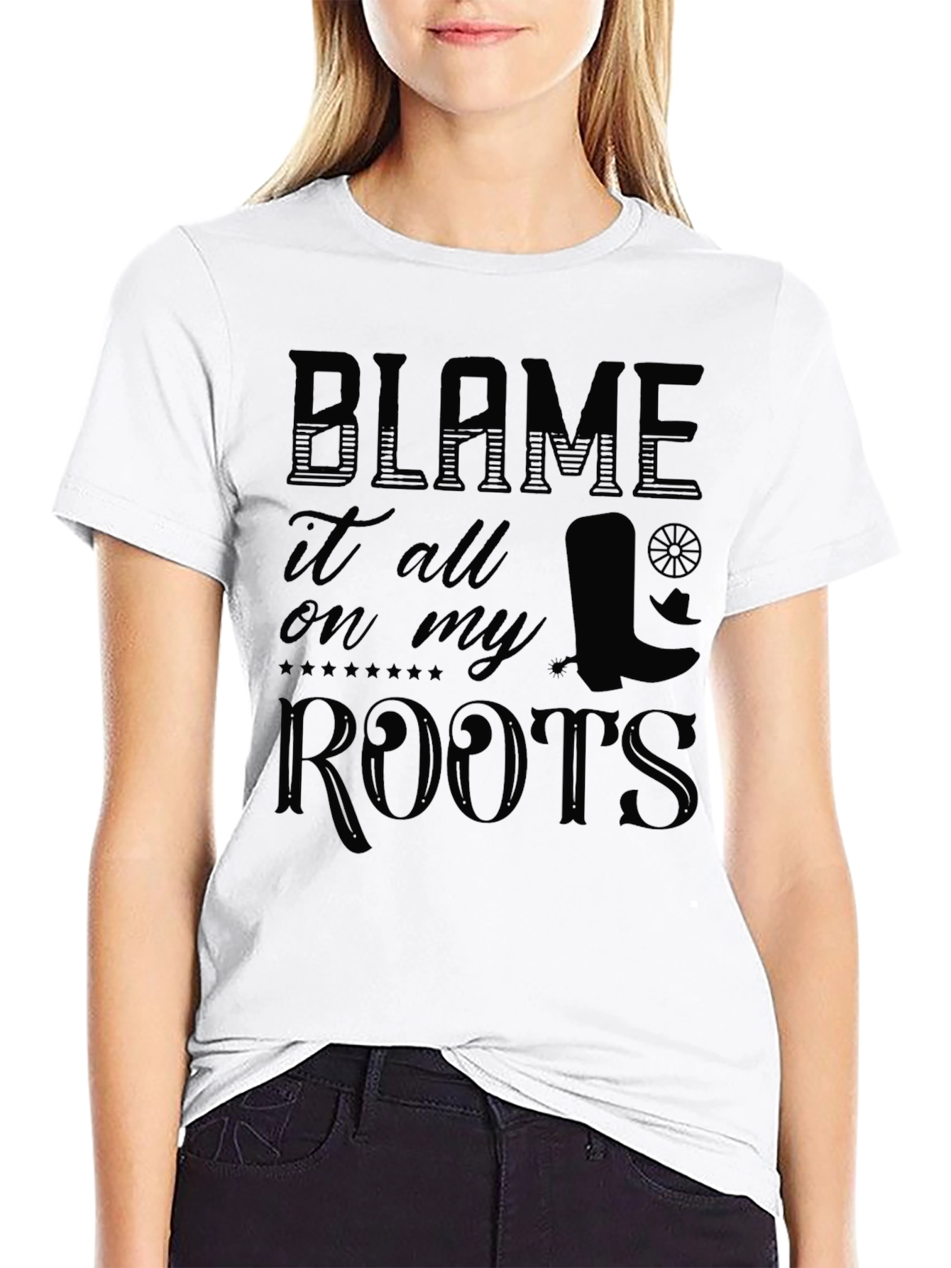 Blame It On My Roots Graphic T-Shirt