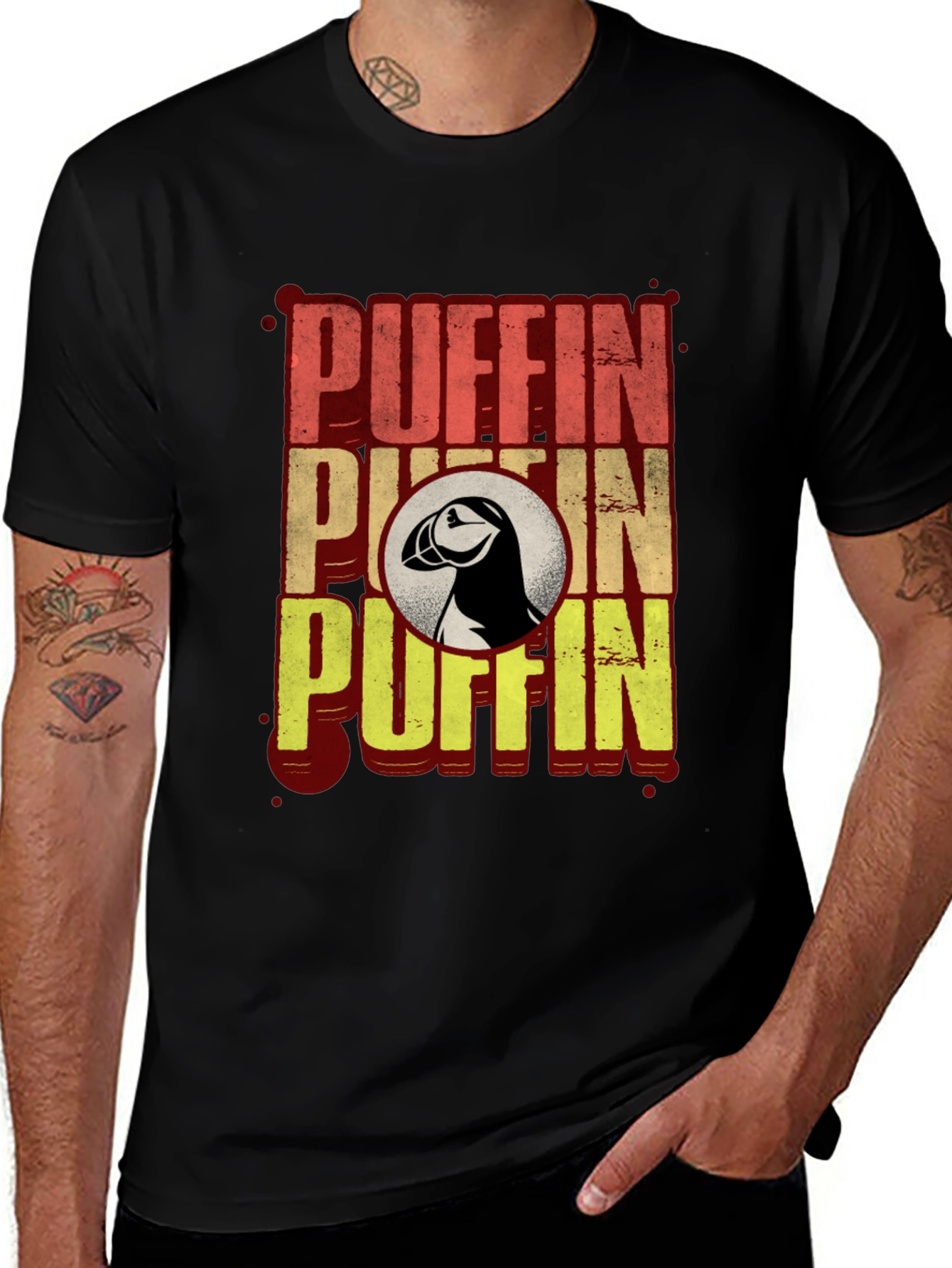 Puffin Graphic T-Shirt - Black
