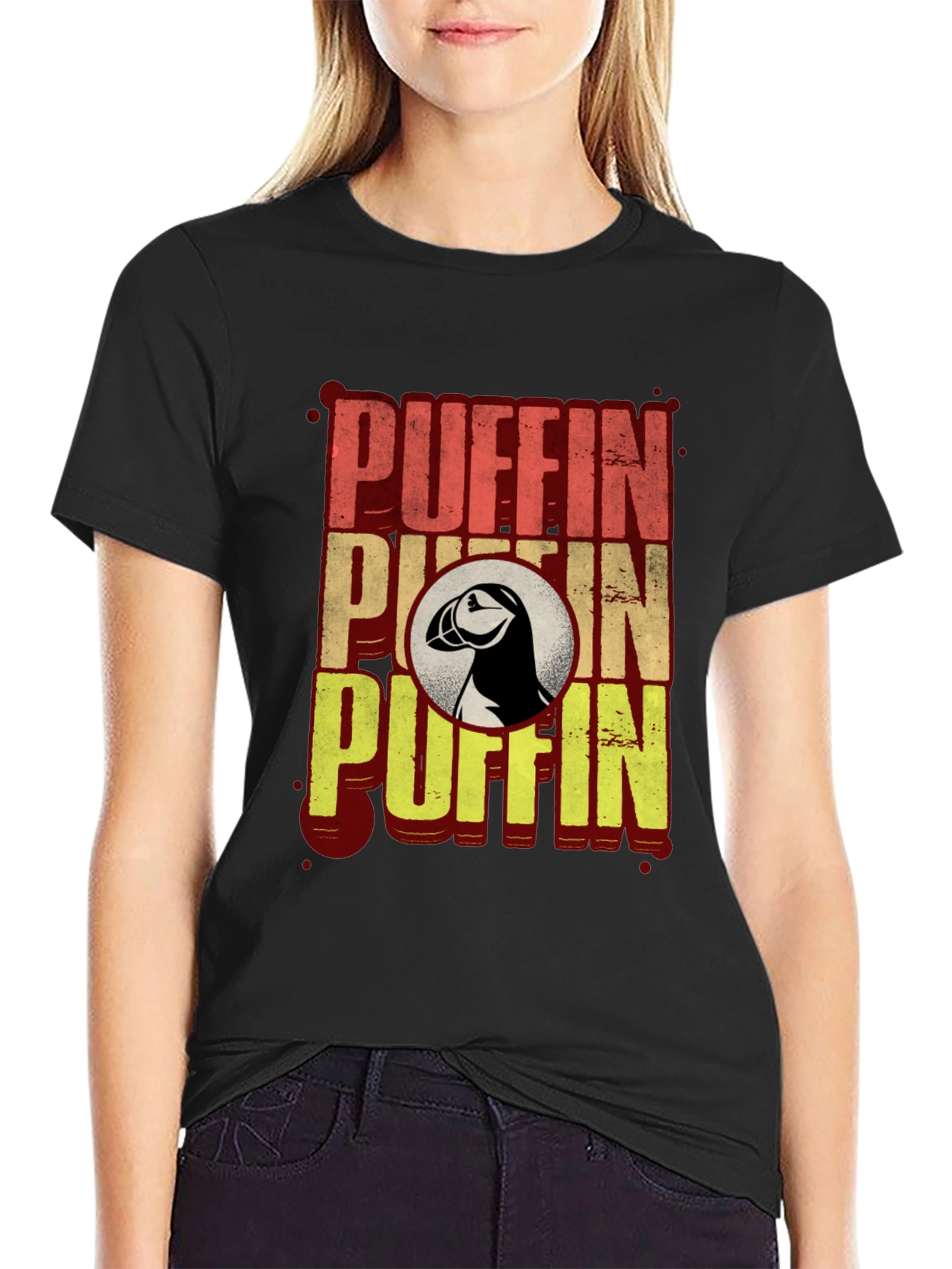 Puffin Graphic T-Shirt - Black