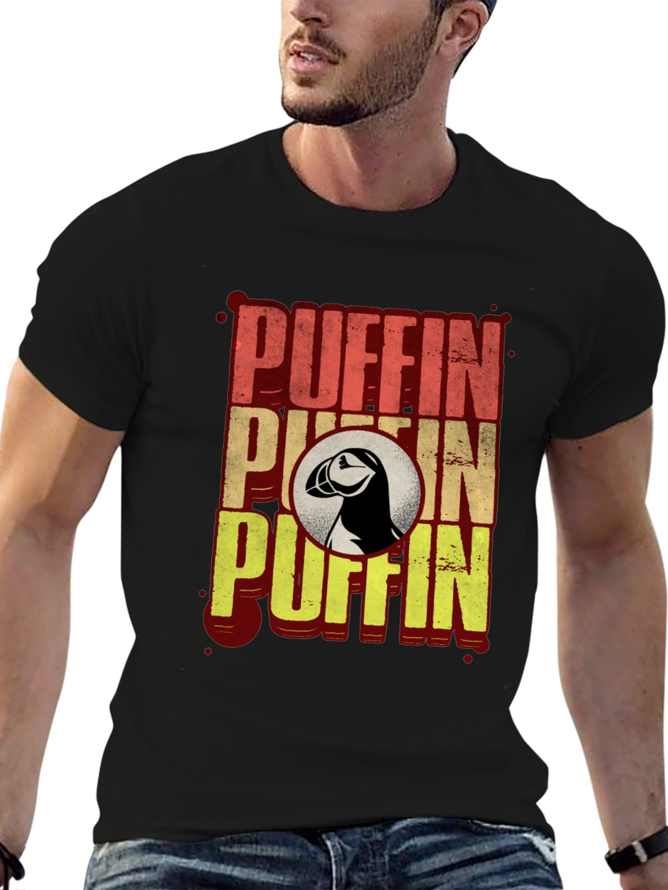 Puffin Graphic T-Shirt - Black