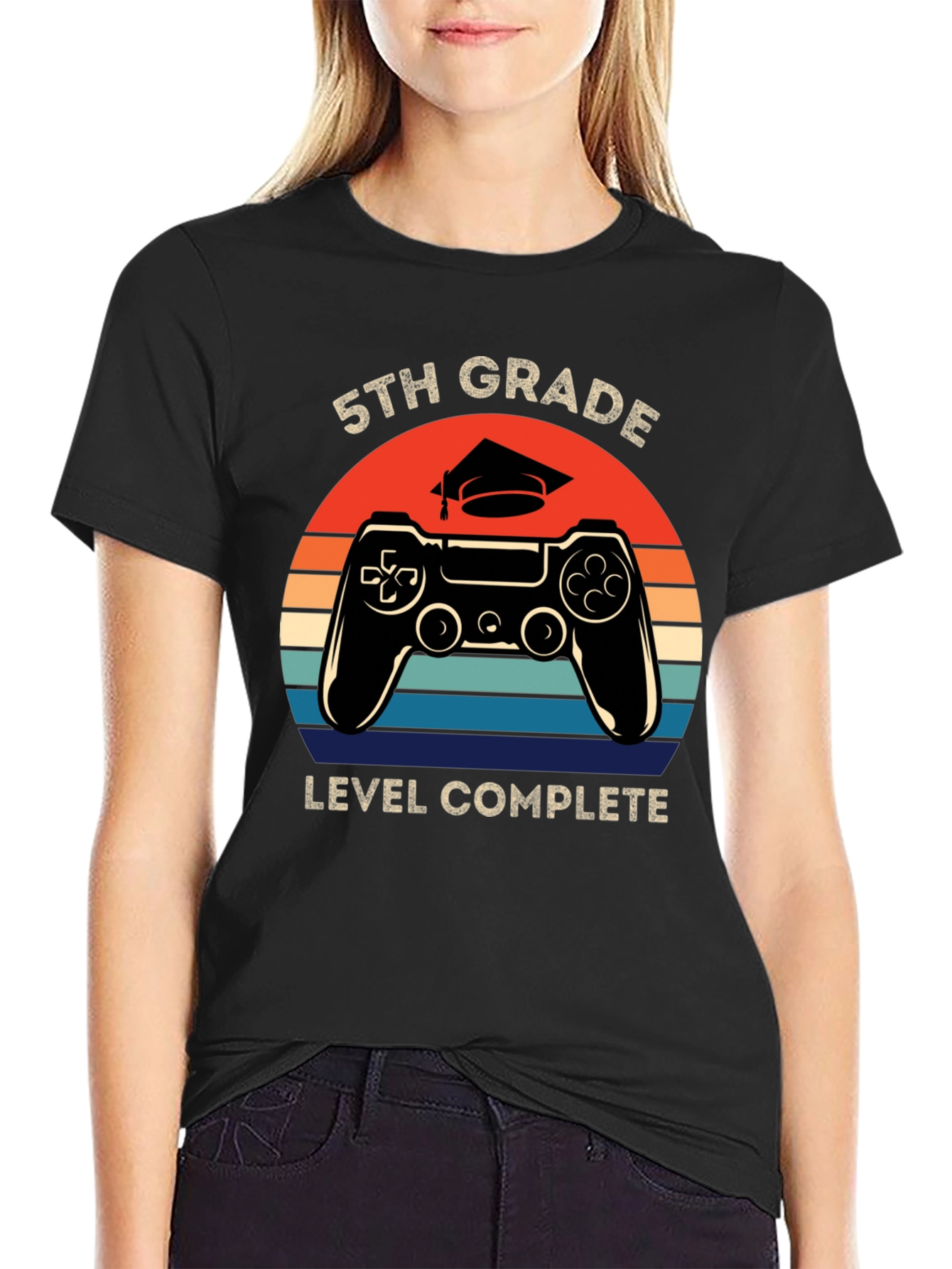 5th Grade Level Complete Gamer T-Shirt Graduation Gift