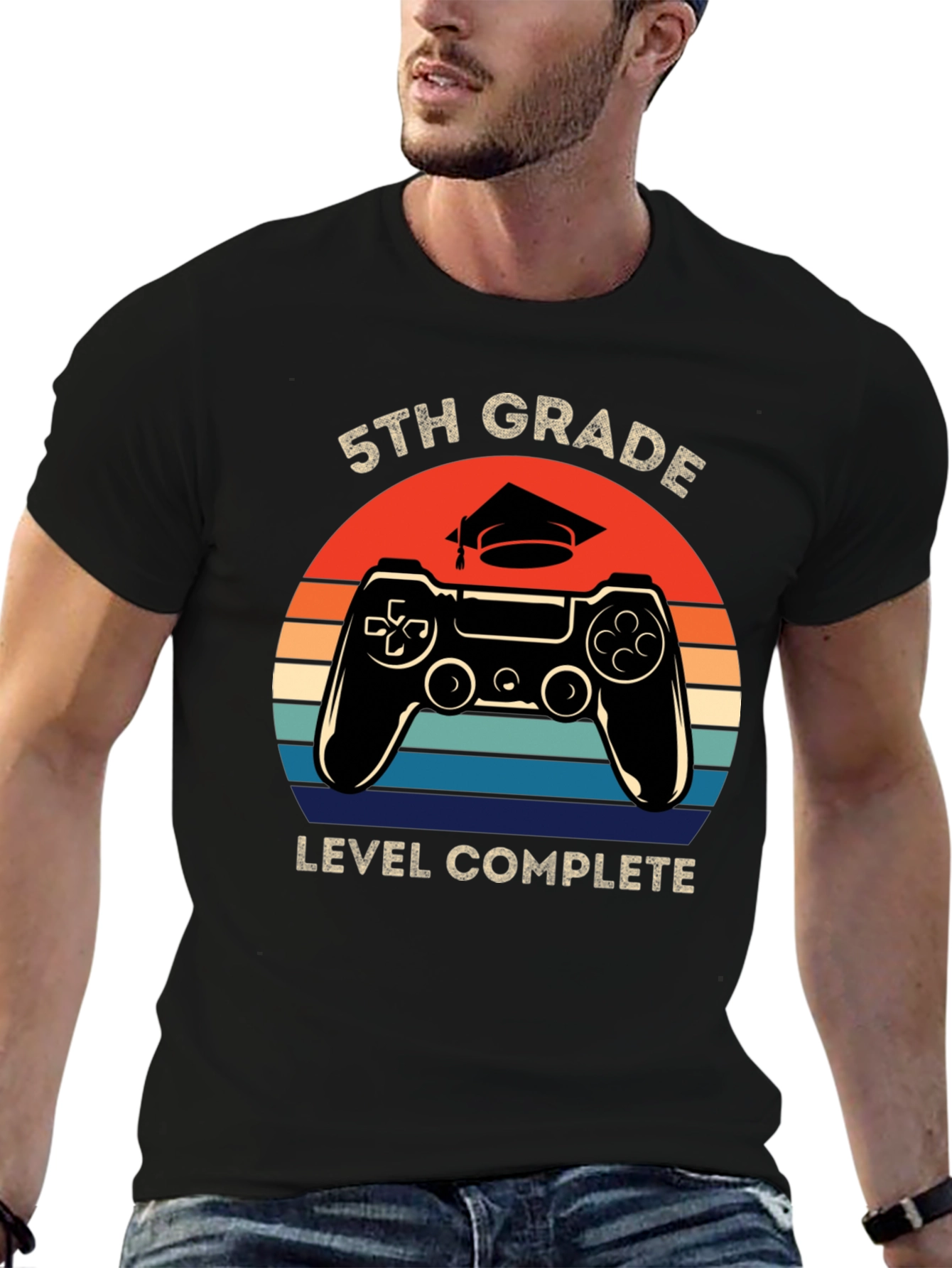 5th Grade Level Complete Gamer T-Shirt Graduation Gift