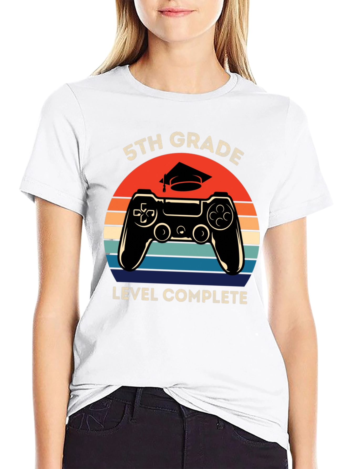 5th Grade Level Complete Gamer T-Shirt Graduation Gift