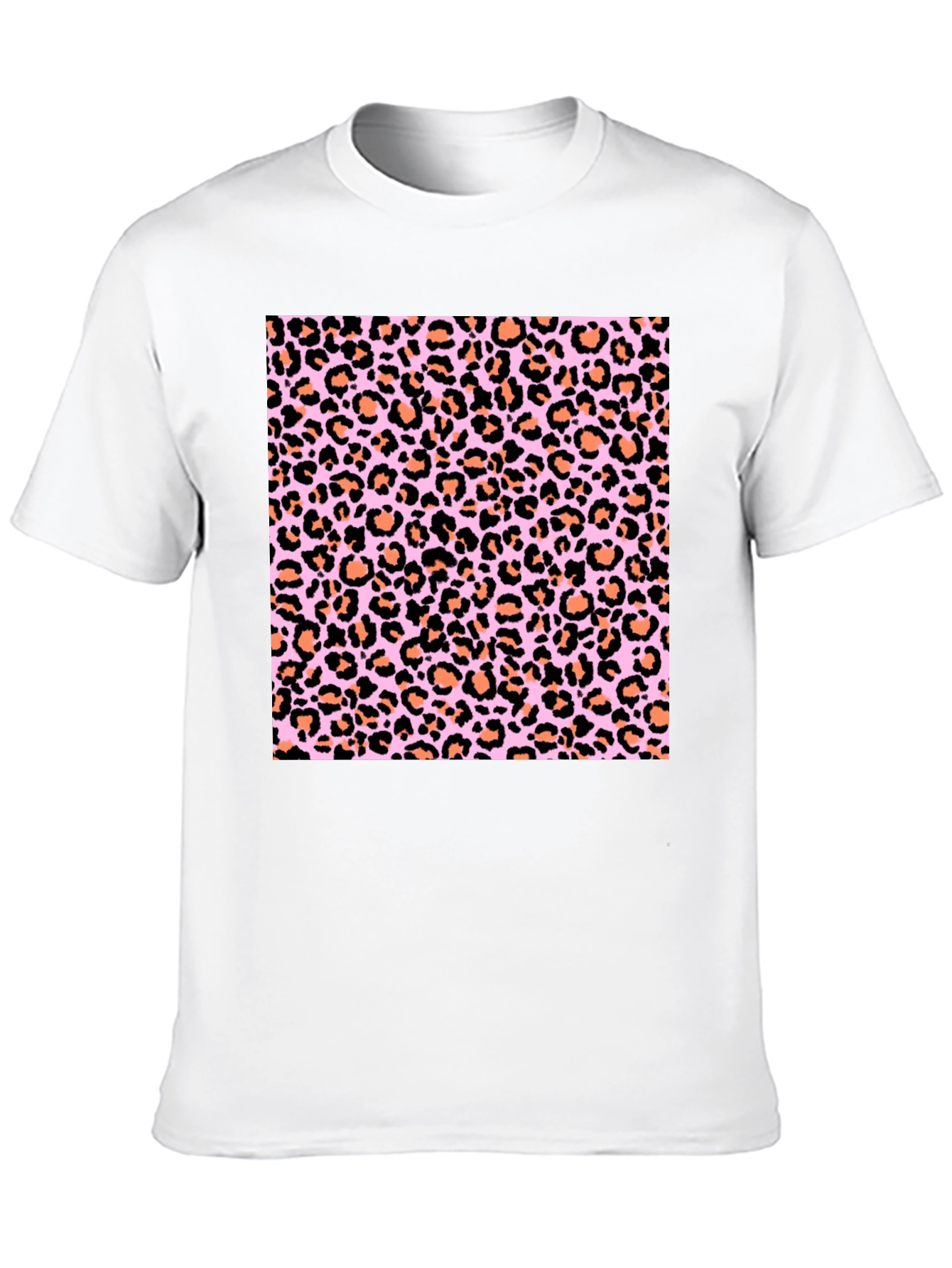 Leopard Print Tee - Fashionable Black T-Shirt