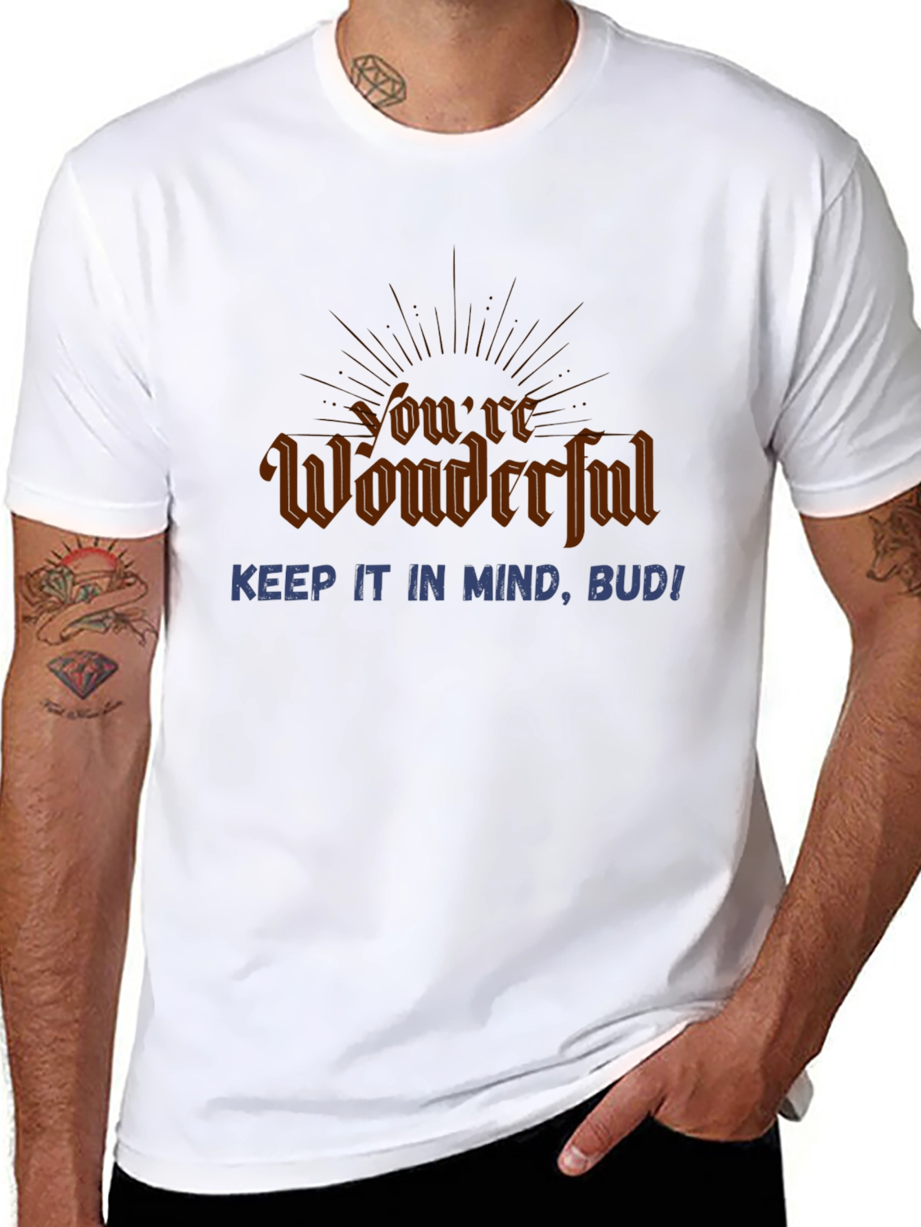 Youre Wonderful Mens Black T-Shirt